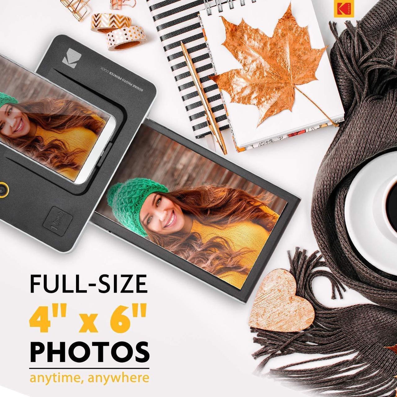 Alt view image 4 of 5 - Kodak Dock & Wi-Fi Portable 4x6" Instant Photo Printer, Premium Quality Full Color Prints - Compatible w/iOS & Android Devices
