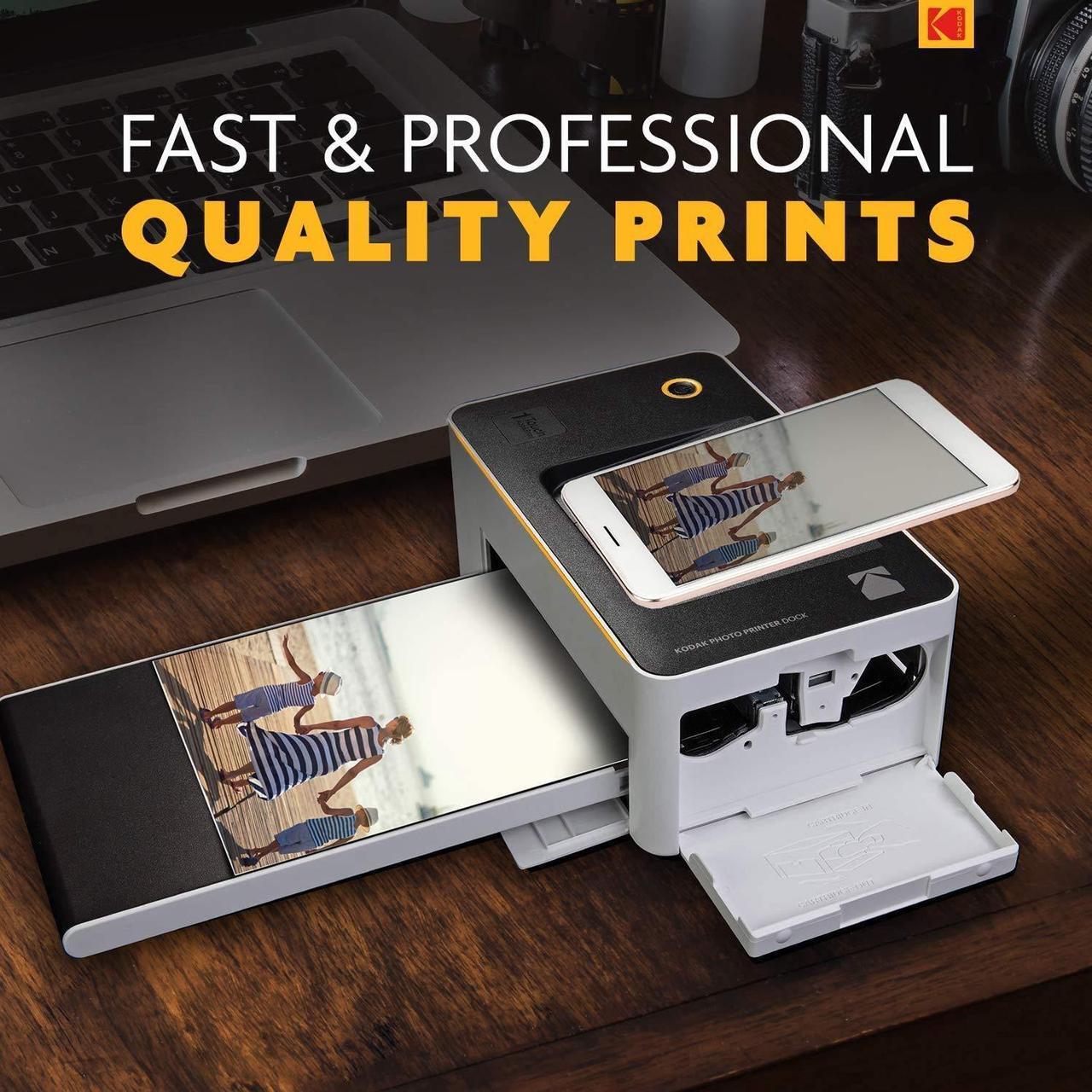 Alt view image 5 of 5 - Kodak Dock & Wi-Fi Portable 4x6" Instant Photo Printer, Premium Quality Full Color Prints - Compatible w/iOS & Android Devices