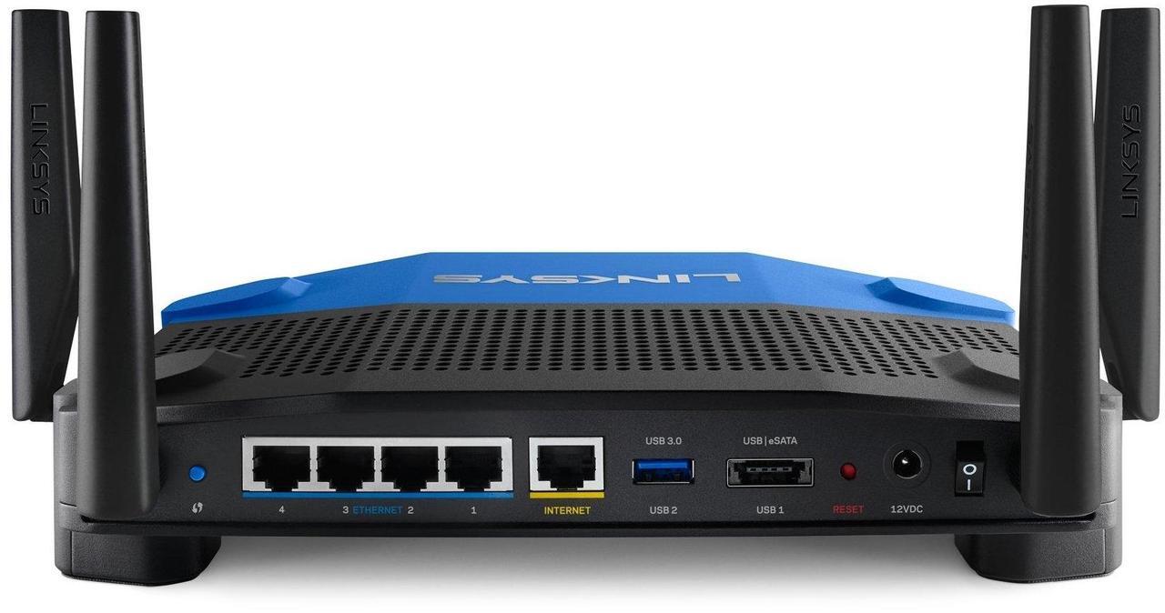 Alt view image 2 of 5 - Linksys WRT1900AC 2.4 and 5GHz Dual Band Smart Wi-Fi Wireless AC Router (WRT1900AC-EJ)