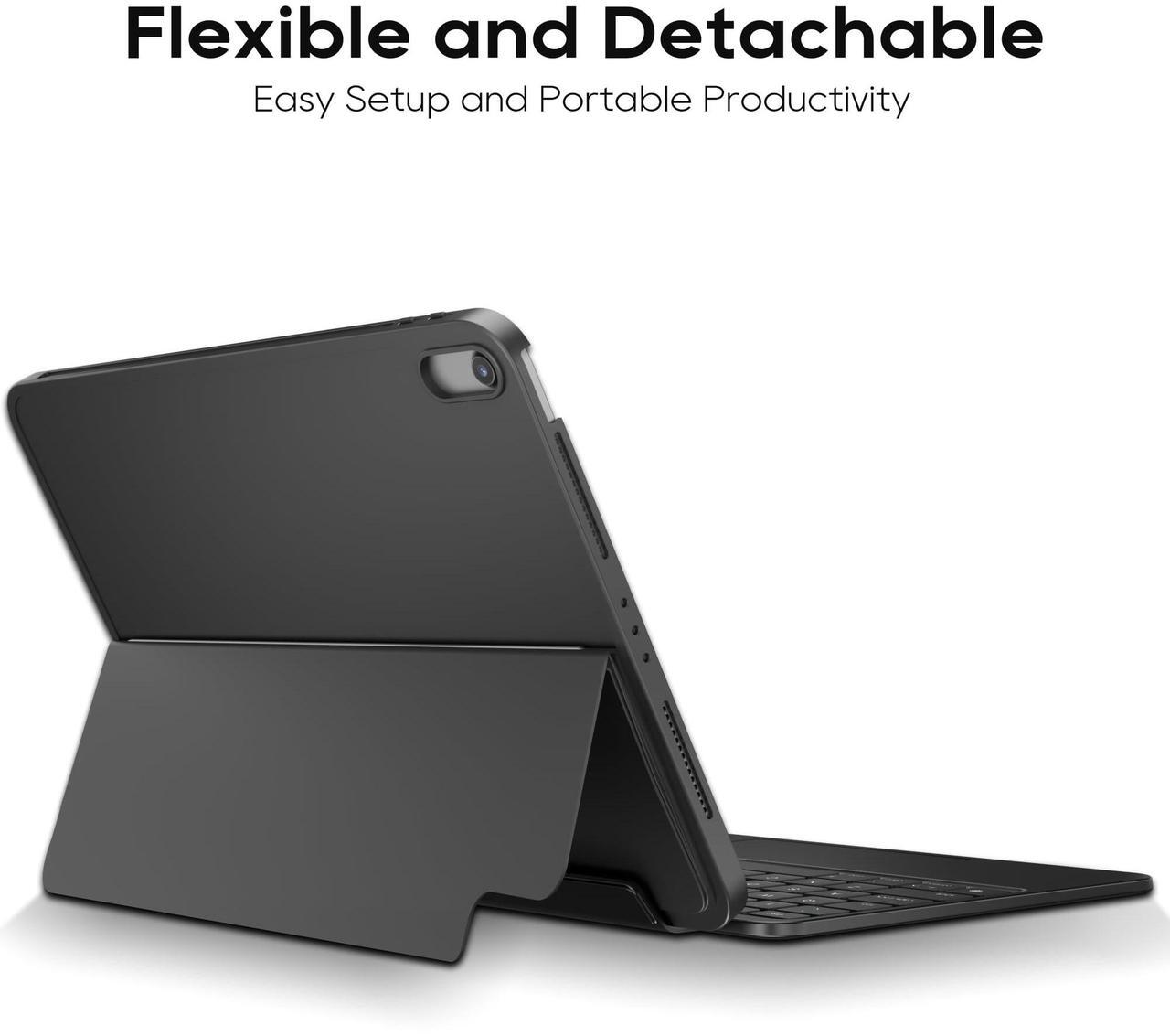 Alt view image 2 of 5 - edaiser Detachable Keyboard Case for Apple iPad 10th Generation A2696 A2777 A2757: Wireless Backlit Keyboard with Trackpad, Magnetic Protective Cover