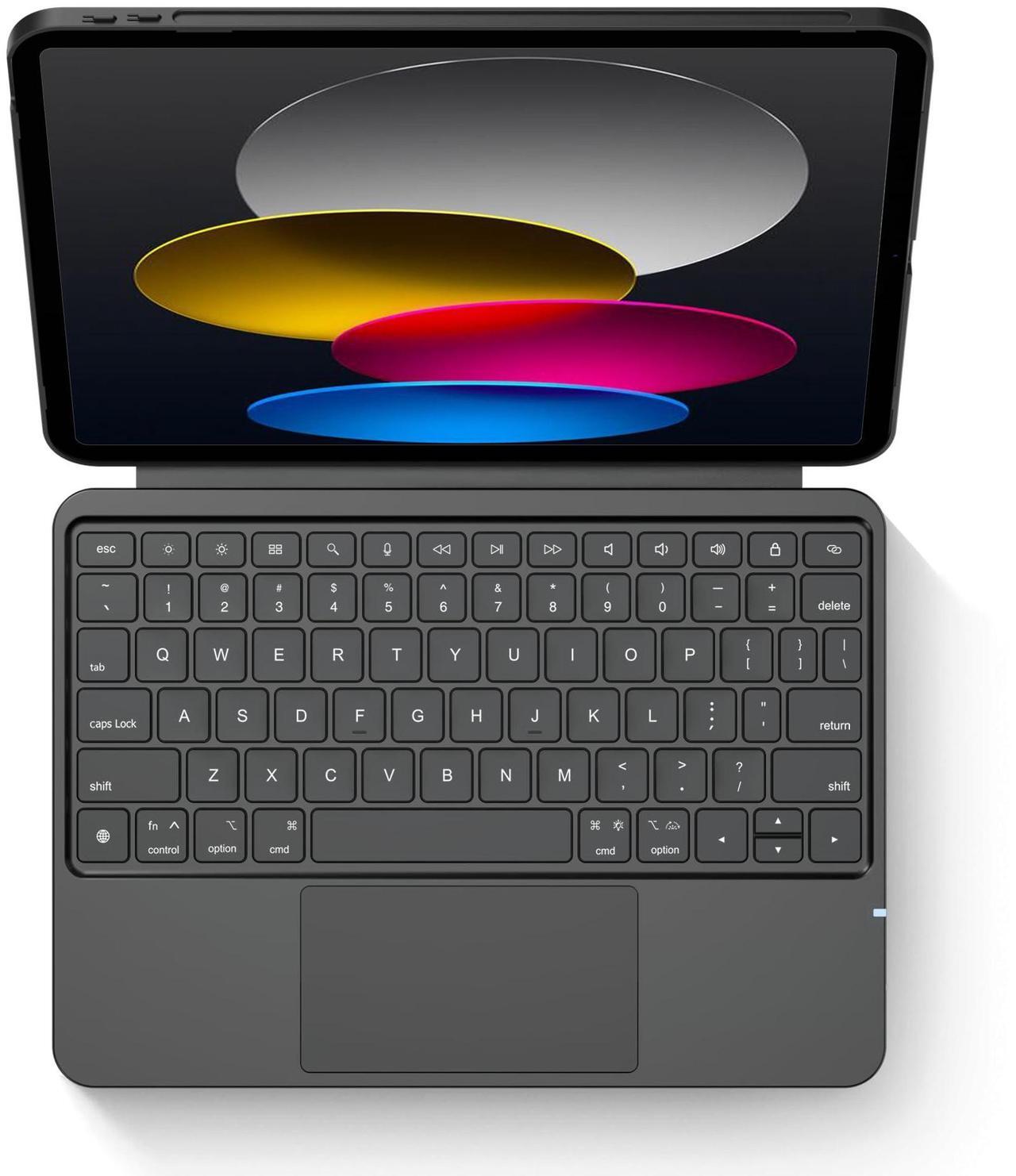 Alt view image 4 of 5 - edaiser Detachable Keyboard Case for Apple iPad 10th Generation A2696 A2777 A2757: Wireless Backlit Keyboard with Trackpad, Magnetic Protective Cover