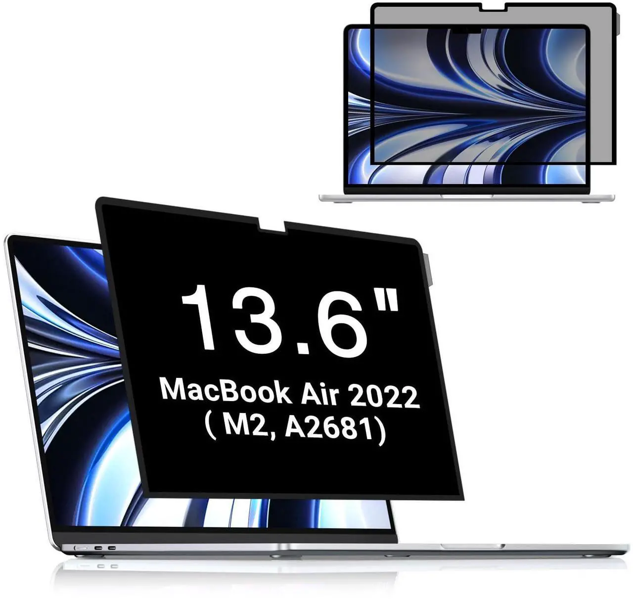 Main image of FILMEXT MacBook Air M2 13.6-inch Screen Protector, Privacy Shield, 2022 Release (A2681), Polyethylene Terephthalate, 1 Piece