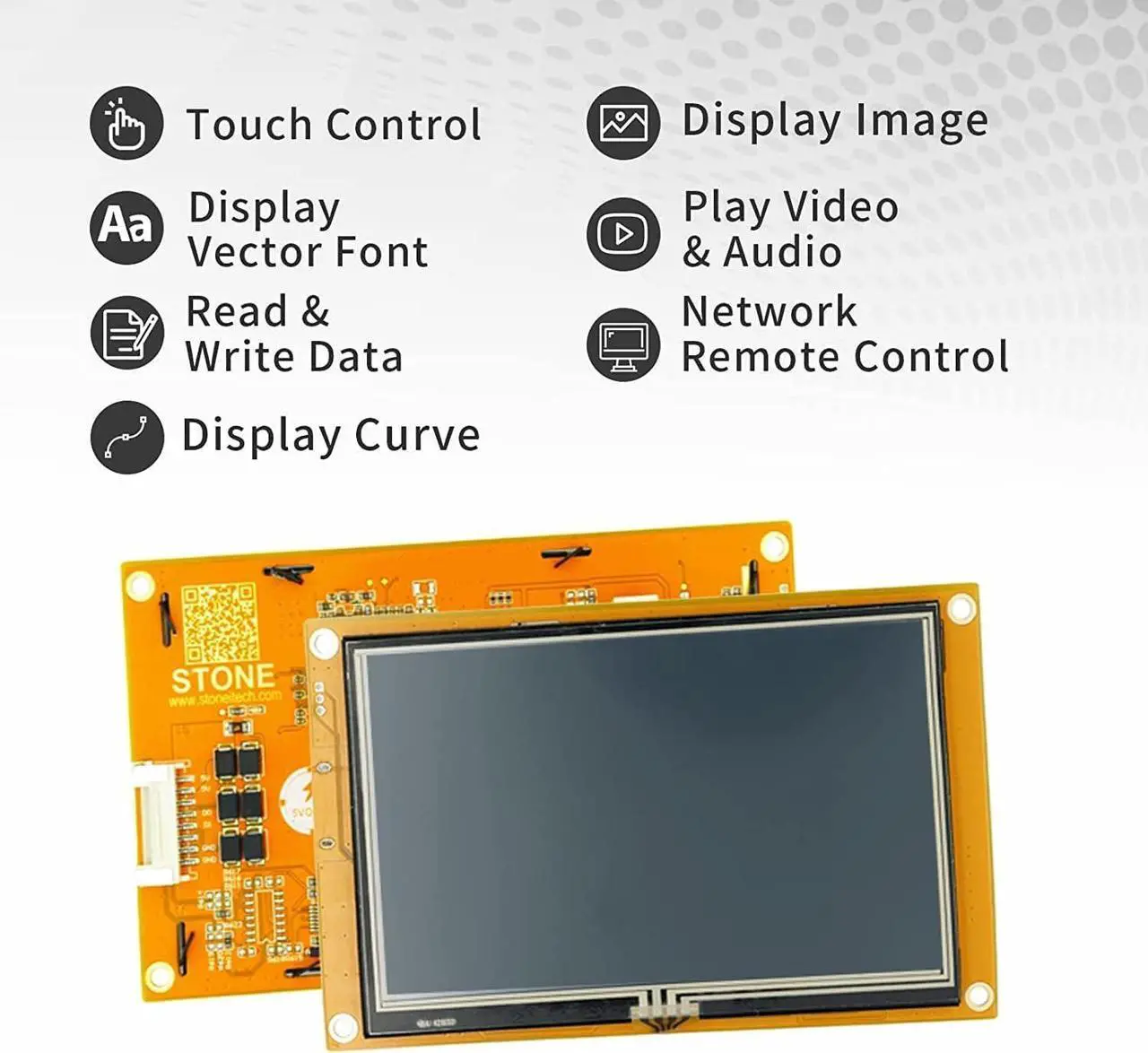 Alt view image 5 of 5 - 7 Inch HMI TFT LCD Display 800x480 TFT LCD Screen with 128M Flash Memory 1GHz CPU for Arduino UNO R3/Mega2560 STM32/ARM/PIC Any MCU