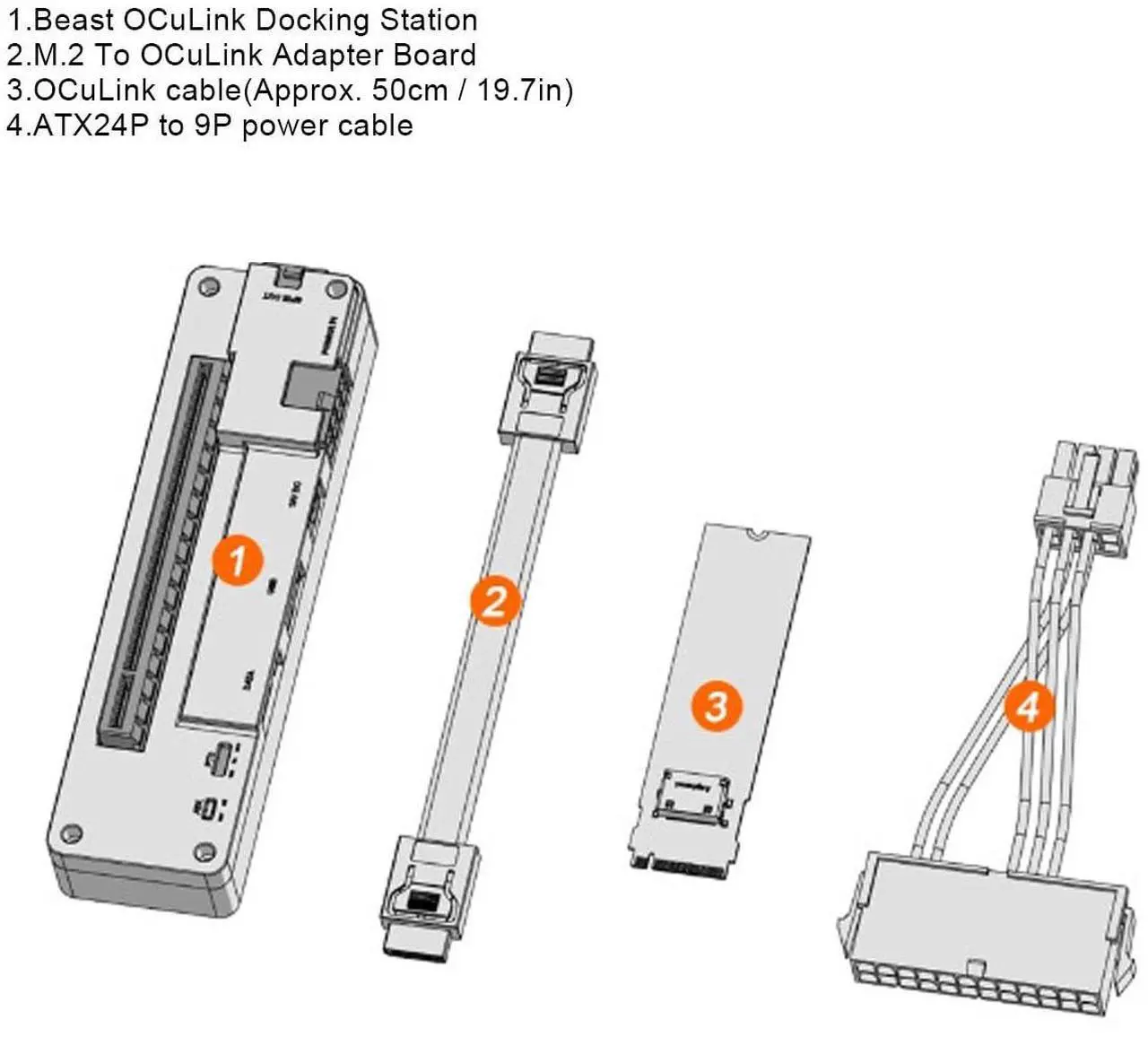 Alt view image 5 of 5 - Yoidesu Laptop External Independent Video Card Dock, 64GTS External Graphics Card Slot for Graphics Cards, Sound Cards, Array Cards
