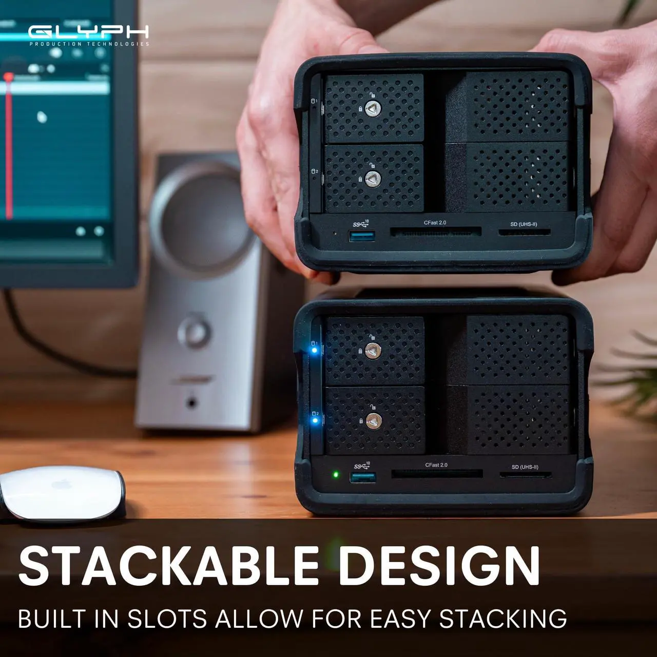 Alt view image 3 of 5 - Glyph Production Technologies Blackbox PRO RAID Thunderbolt 3, 8TB