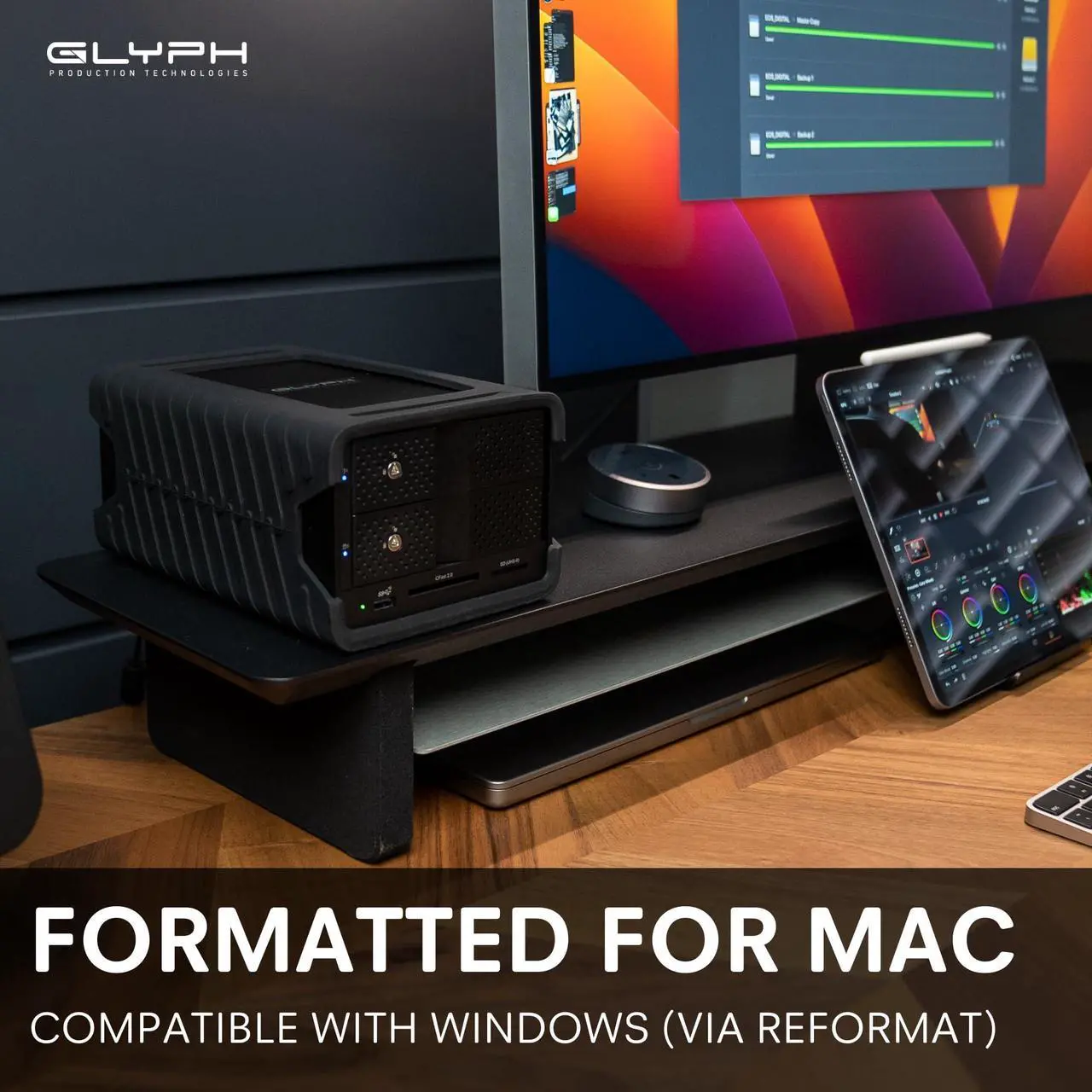 Alt view image 4 of 5 - Glyph Production Technologies Blackbox PRO RAID Thunderbolt 3, 8TB