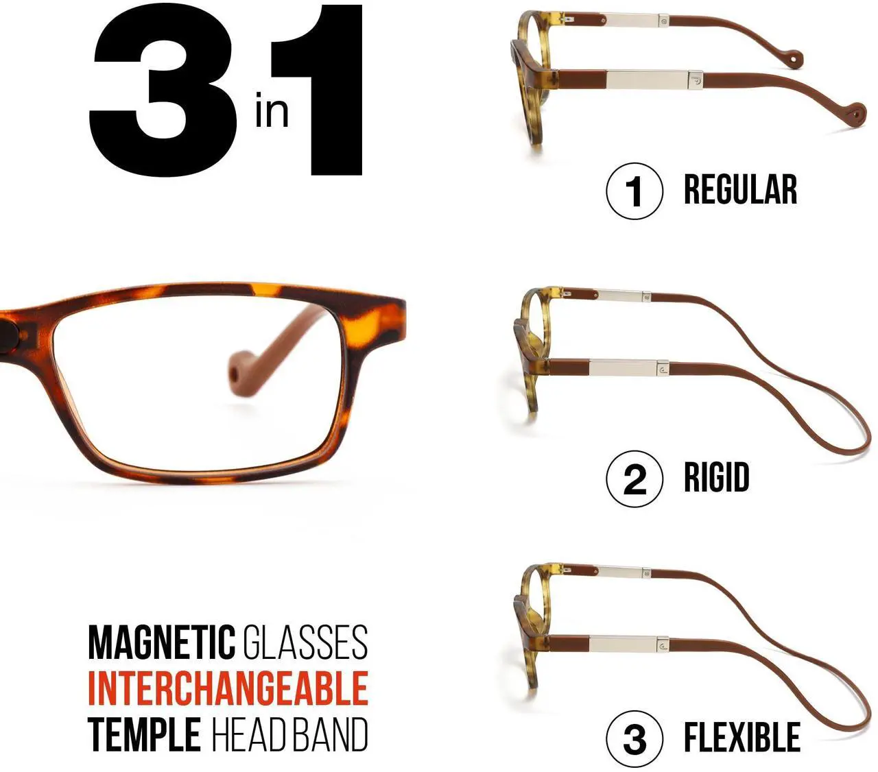 Alt view image 3 of 5 - DIDINSKY Reading Glasses with Magnets and Anti Blue Light Filter. Magnetic Readers for Men and Women with Anti-Reflective Lenses. Havana +2.0 - DIKRIK THYSSEN