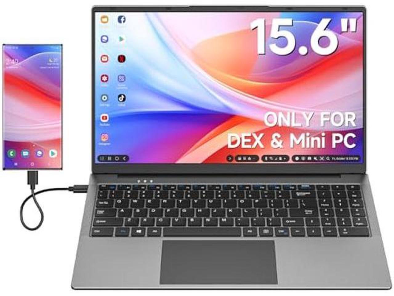 Main image of 15.6 inch Lapdock for Samsung DeX and Mac Mini, Lap Experience for Samsung Phone and Mini PC, Portable Monitor with Keyboard Compatible with Samsung S24/23, Z Fold 6/5, Note 20/10, Steam Deck - Grey