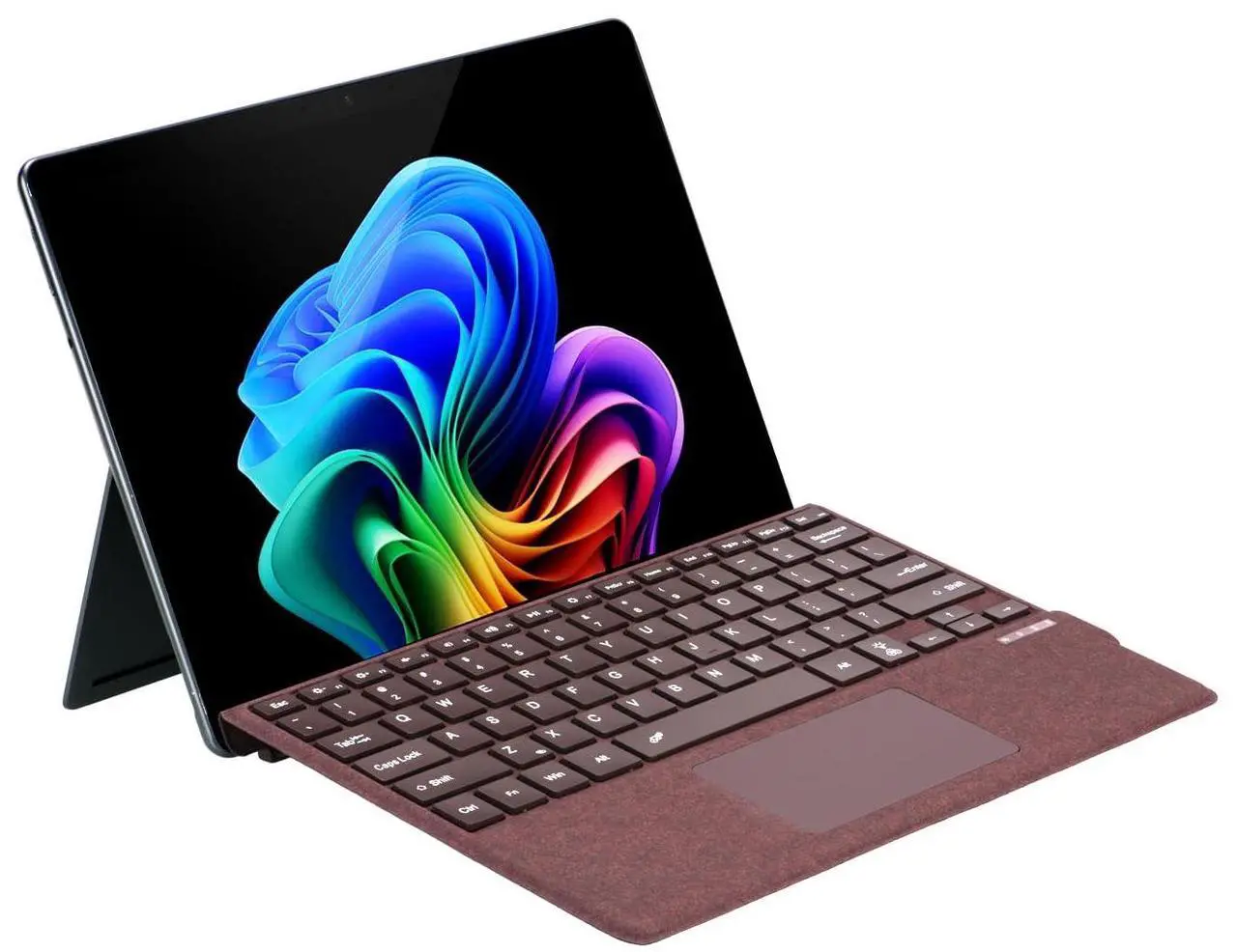 Alt view image 5 of 5 - Zoof Type Cover for Microsoft Surface Pro 11 / Pro 10 / Pro 9 / Pro 8 / Pro X, 13 inch, Portable Slim Bluetooch Keyboard with Touchpad, Pen Holder (Burgundy with Backlit)