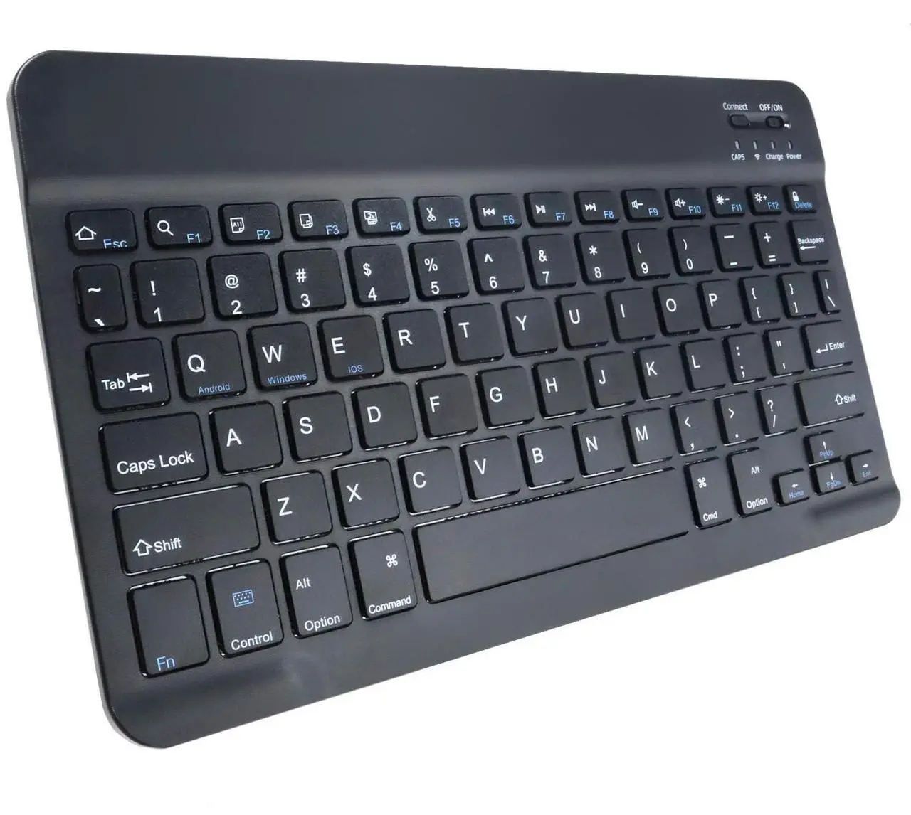 Alt view image 2 of 5 - BoxWave Keyboard Compatible with Thuraya X5-Touch - SlimKeys Bluetooth Keyboard, Portable Thin with Chiclet-Style Keys - Jet Black
