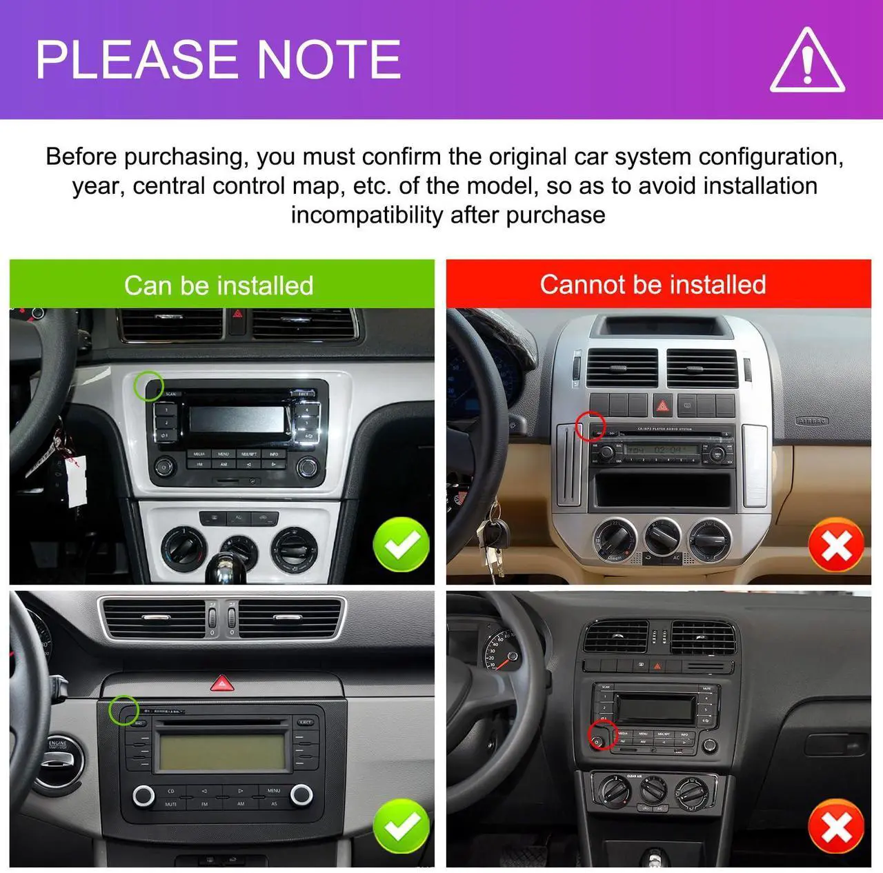 Alt view image 3 of 5 - Hikity Android 13 Car Stereo for VW Seat Passat Golf Tiguann Jetta Polo Skoda Wireless Carplay, 2+64GB 9 Inch Touch Screen Android Auto for VW Car Radio with GPS Navigation WiFi Backup Camera HiFi
