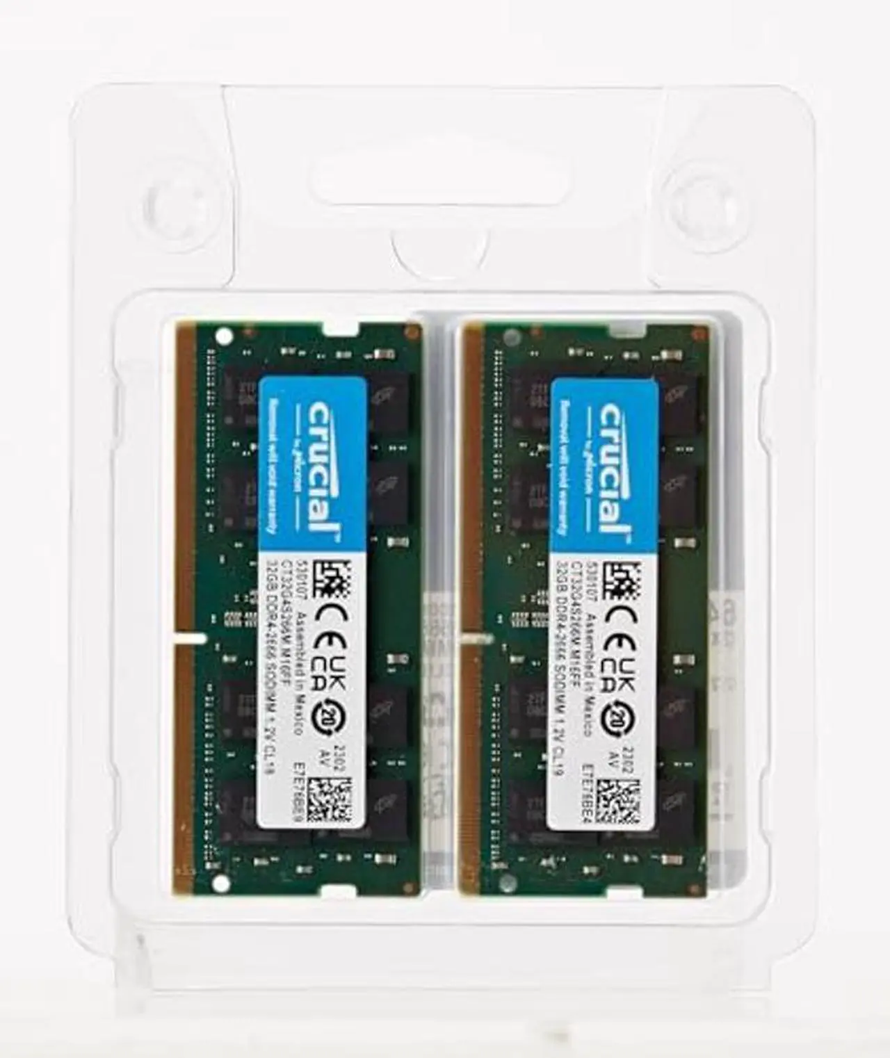 Alt view image 5 of 5 - Crucial RAM 64GB Kit (2x32GB) DDR4 2666MHz CL19 Memory for Mac CT2K32G4S266M