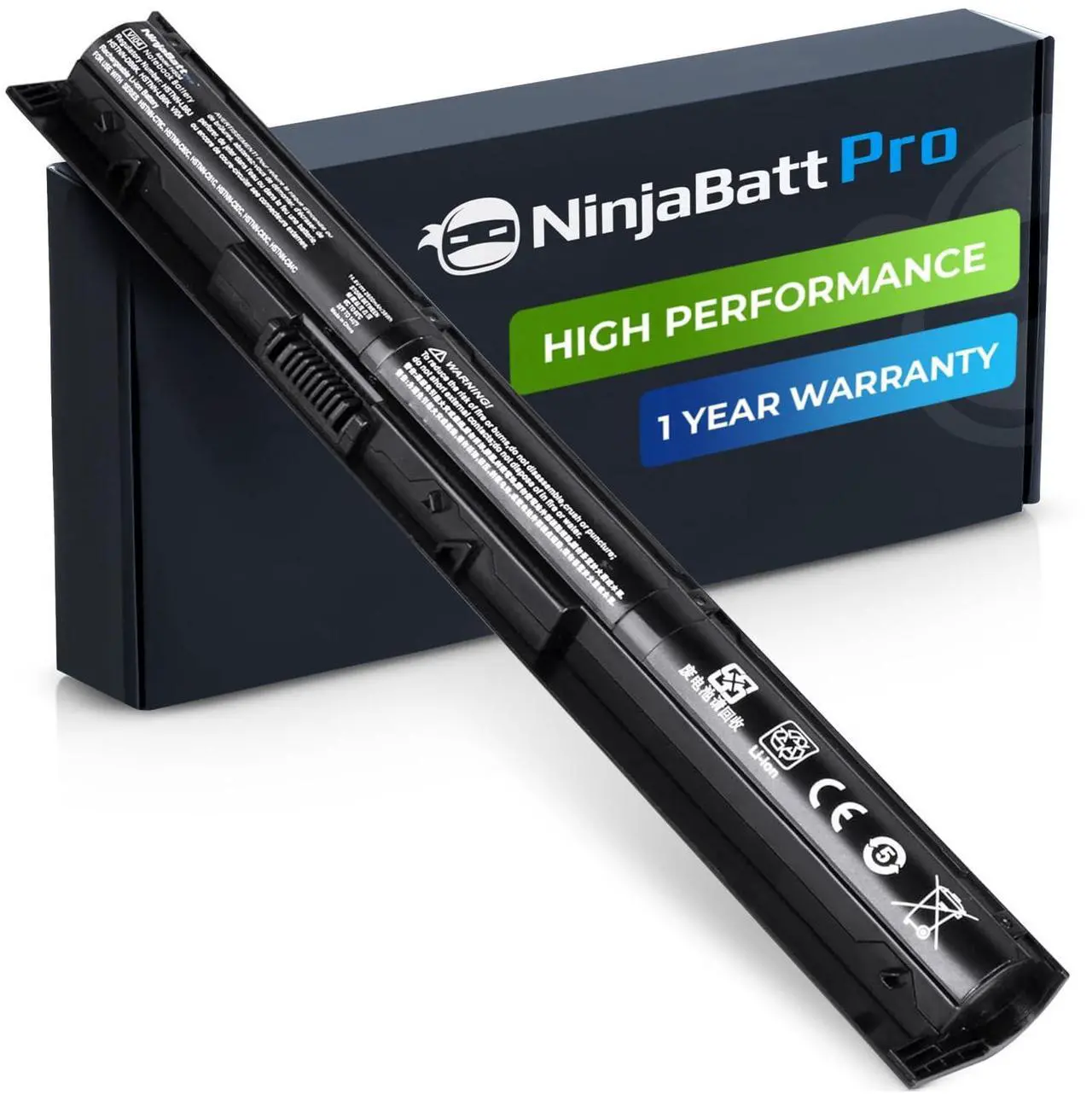 Main image of NinjaBatt Pro Battery for HP 756743-001 V104 VI04 756744-001 756478-422 756478-851 756745-001 756479-421 756480-421 450 G2 450 G3 440 G2 15-P030NR VI04XL - Premium Cells [4 Cells/2600mAh/38Wh]
