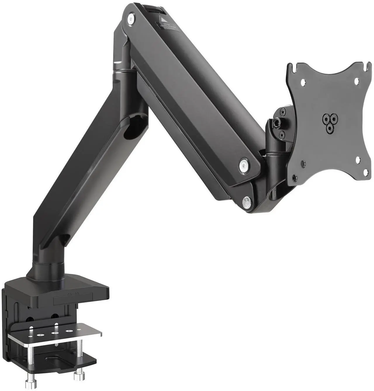Main image of SIIG Single Monitor Desk Mount, 17" to 43", Heavy-Duty Premium Gas Spring, Fits Flat/Curved/Ultrawide Monitor, Load 33 lbs Max, VESA 75x75 100x100, 200x200, C-Clamp and Grommet Base (CE-MT2Z11-S1)