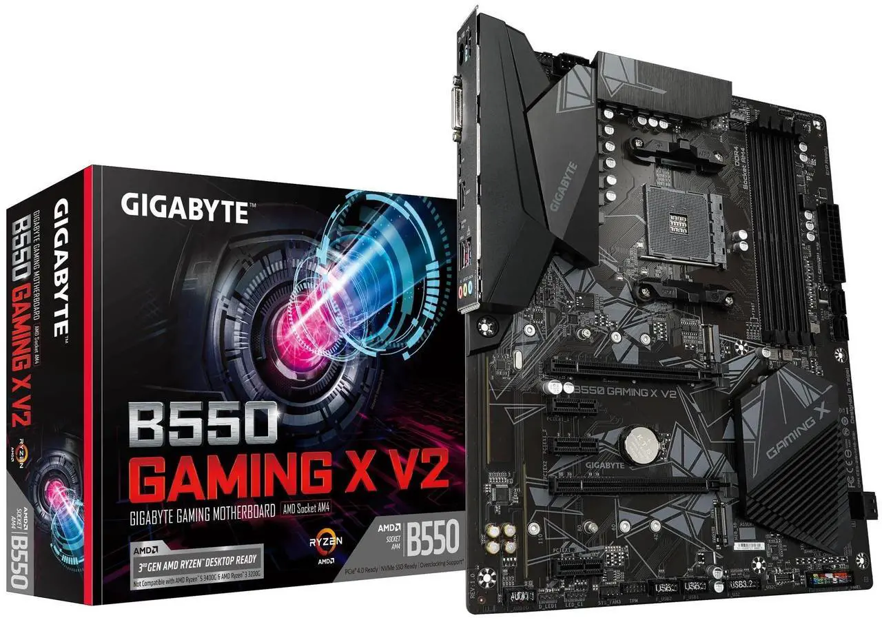 Main image of Gigabyte B550 Gaming X V2 (AMD Ryzen 5000/B550/ATX/M.2/HDMI/DVI/USB 3.1 Gen 2/DDR4/ATX/Gaming Motherboard), 128 GB