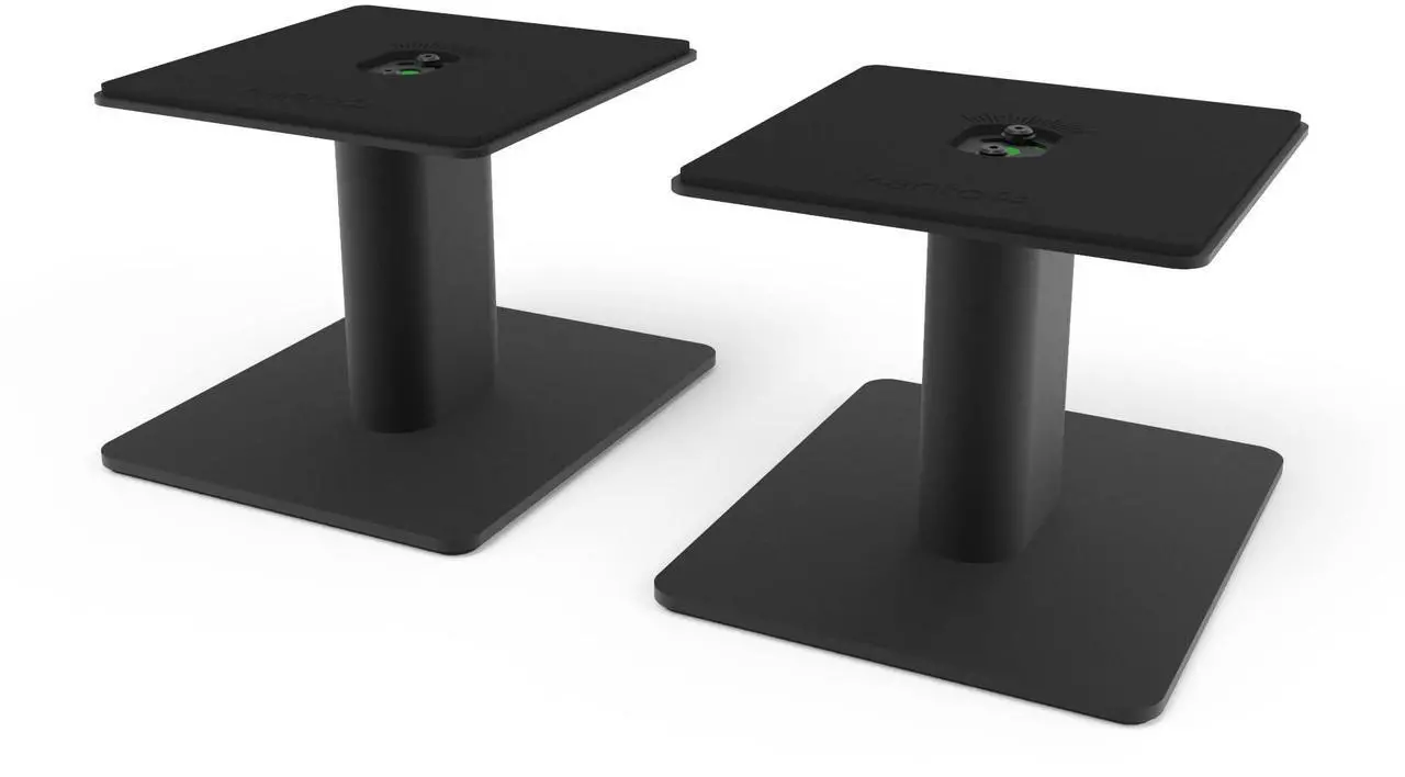Main image of Kanto SP6HD Desktop Speaker Stands for Medium/Large Bookshelf Speakers & Mid-Size/Full-Size 4-7 Studio Monitors | 6" Tall | Black | Pair