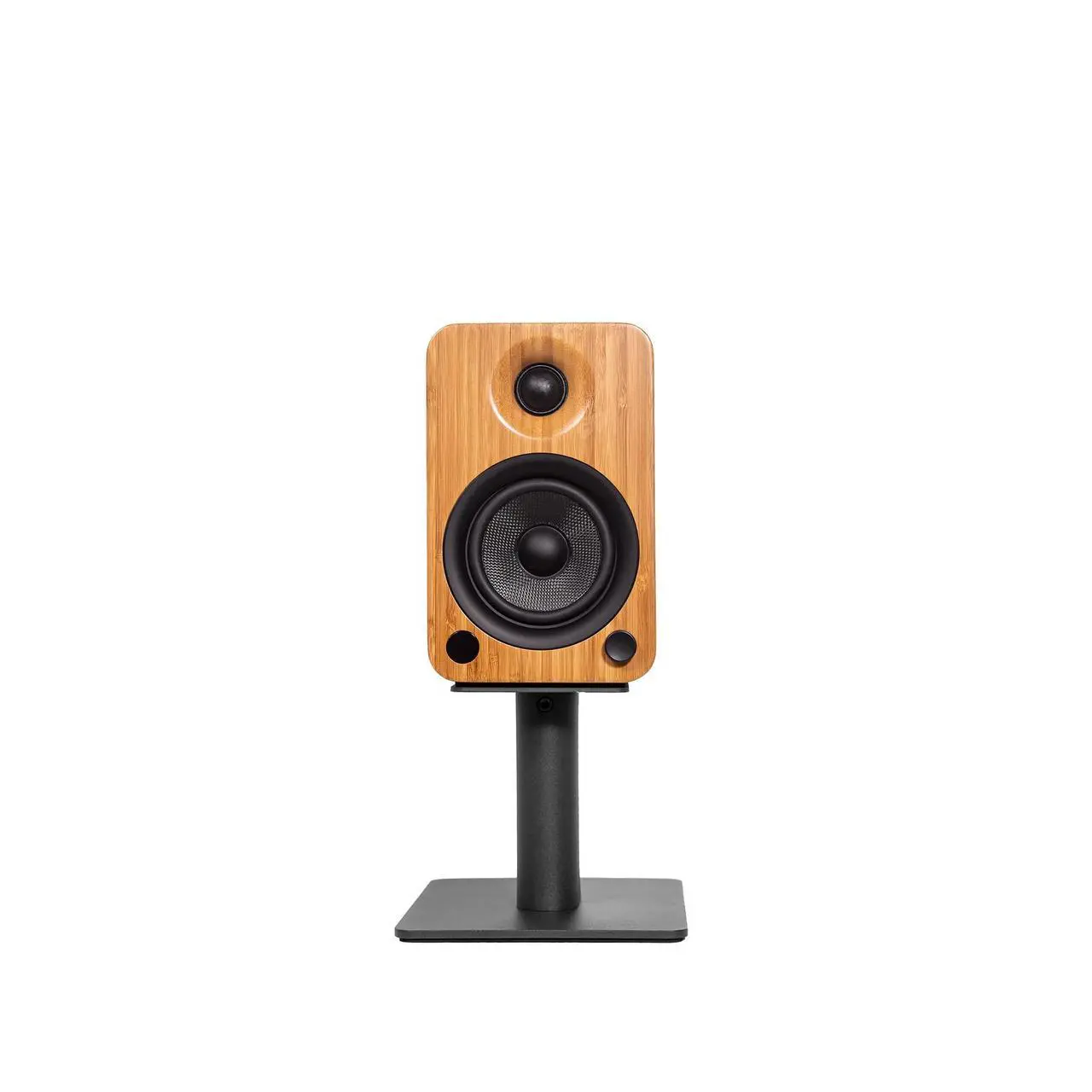 Alt view image 4 of 5 - Kanto SP6HD Desktop Speaker Stands for Medium/Large Bookshelf Speakers & Mid-Size/Full-Size 4-7 Studio Monitors | 6" Tall | Black | Pair