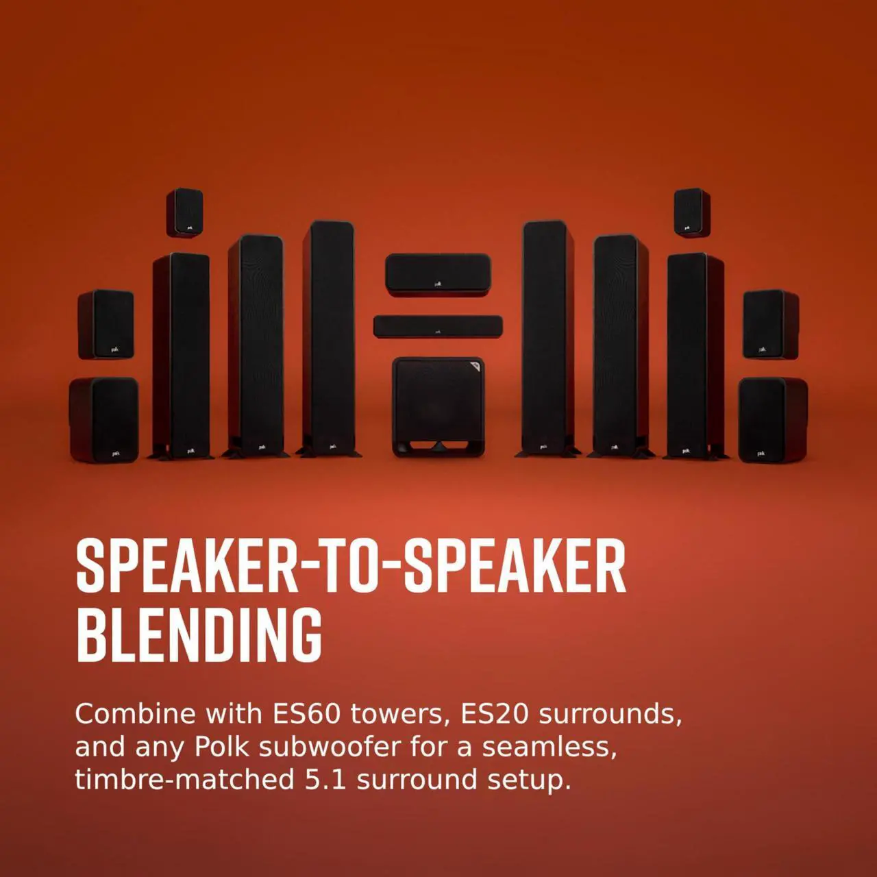 Alt view image 5 of 5 - Polk Signature Elite ES35 Slim Center Channel Speaker - Hi-Res Audio Certified, Dolby Atmos & DTS:X Compatible, 1" Tweeter & (6) 3" Woofers, Dual Power Port for Effortless Bass, Stunning Black