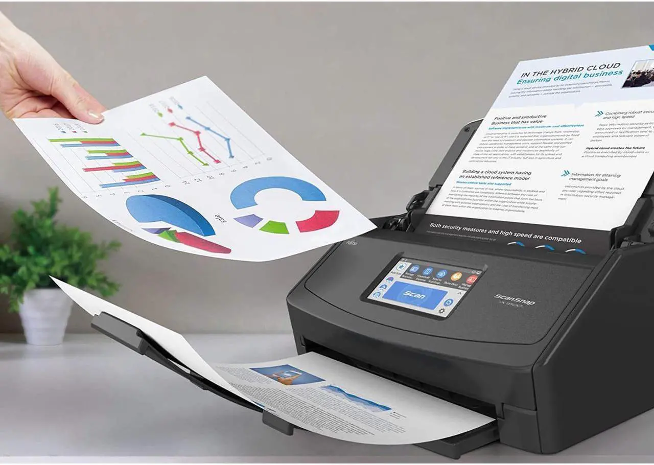 Alt view image 4 of 5 - Fujitsu ScanSnap iX1500 (PA03770-B105) Color Duplex Document Scanner with Touch Screen for Mac and PC.