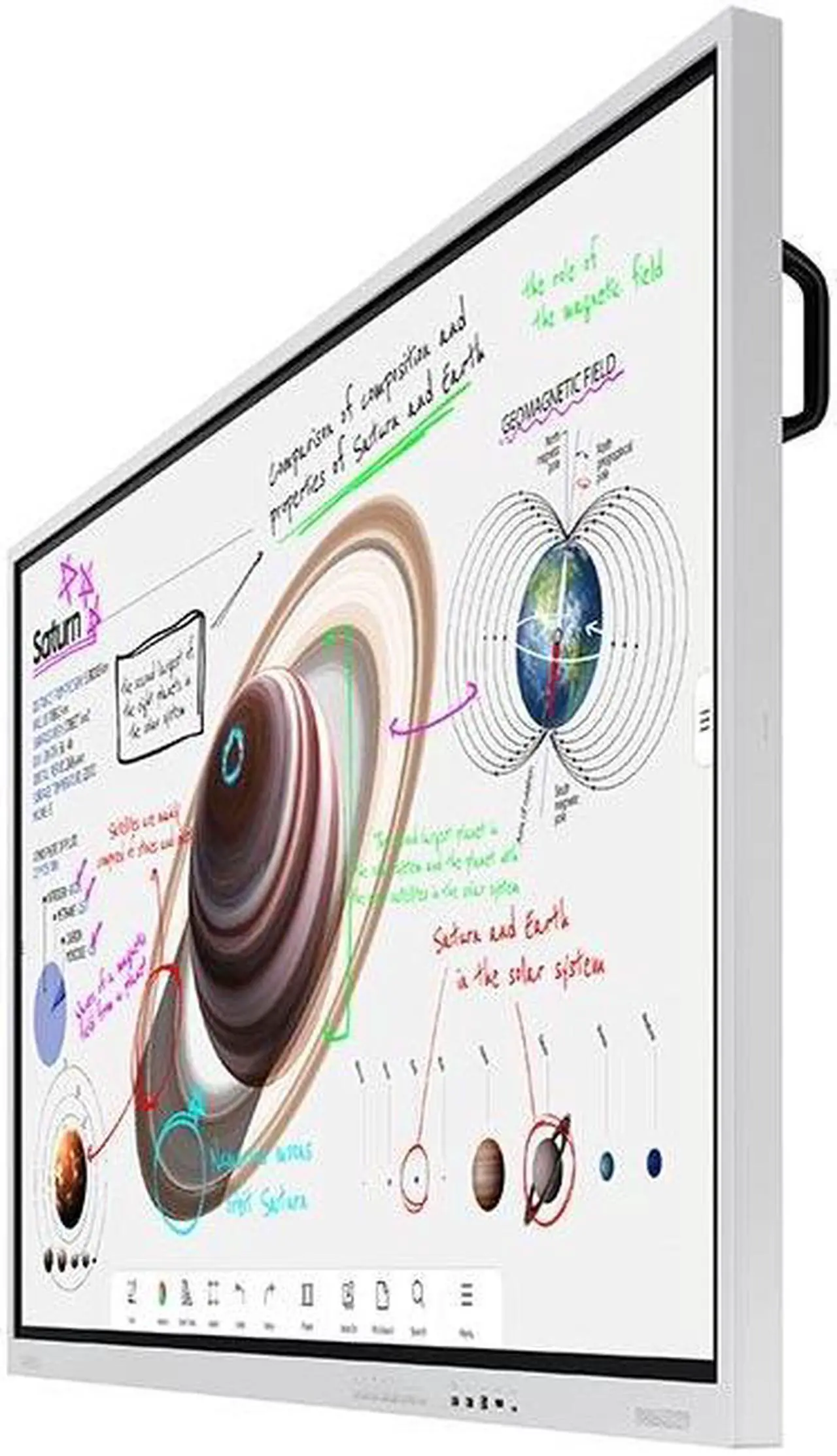 Alt view image 2 of 4 - SAMSUNG Flip 2 WM85B 85Inch Digital Flipchart for Business 4K UHD 3840x2160 with Touch Screen, Wi-Fi, HDMI, USB (LH85WMBWBGCXZA), Light Gray W/MAJ USB C Dock
