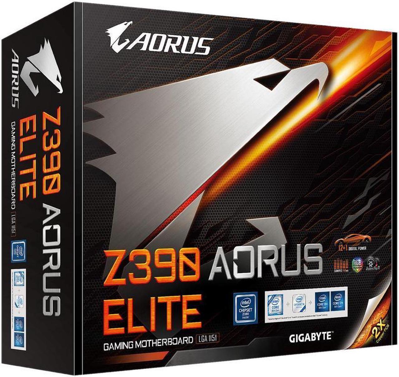 Alt view image 2 of 6 - GIGABYTE Z390 AORUS ELITE LGA 1151 (300 Series) Intel Z390 SATA 6Gb/s ATX Intel Motherboard