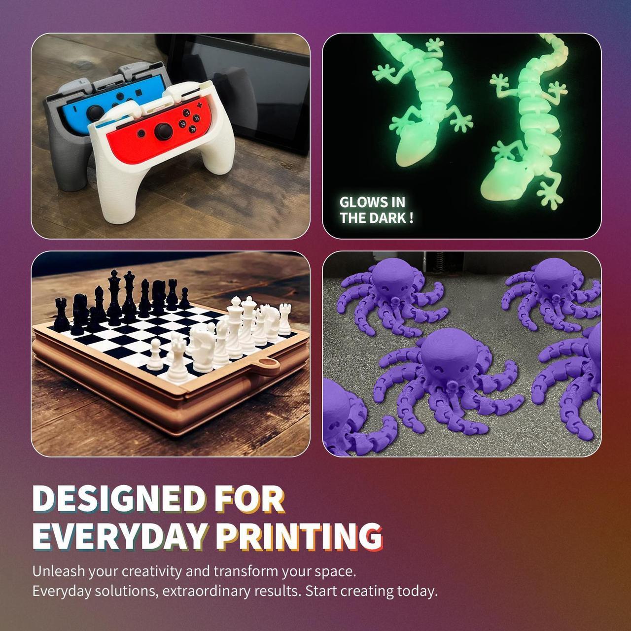 Alt view image 3 of 7 - OVERTURE PLA Filament 1.75mm PLA 3D Printer Filament, 1kg Cardboard Spool (2.2lbs), Dimensional Accuracy +/- 0.03mm, Fit Most FDM Printer (Purple)
