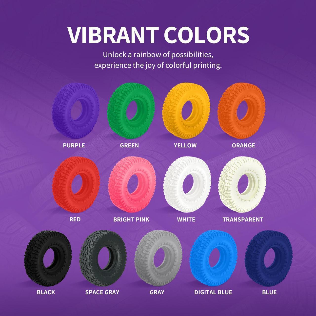 Alt view image 4 of 7 - OVERTURE TPU Filament 1.75mm Flexible TPU Roll, Soft 3D Printer Consumables, 1kg Spool (2.2 lbs), Dimensional Accuracy +/- 0.03 mm (Orange)