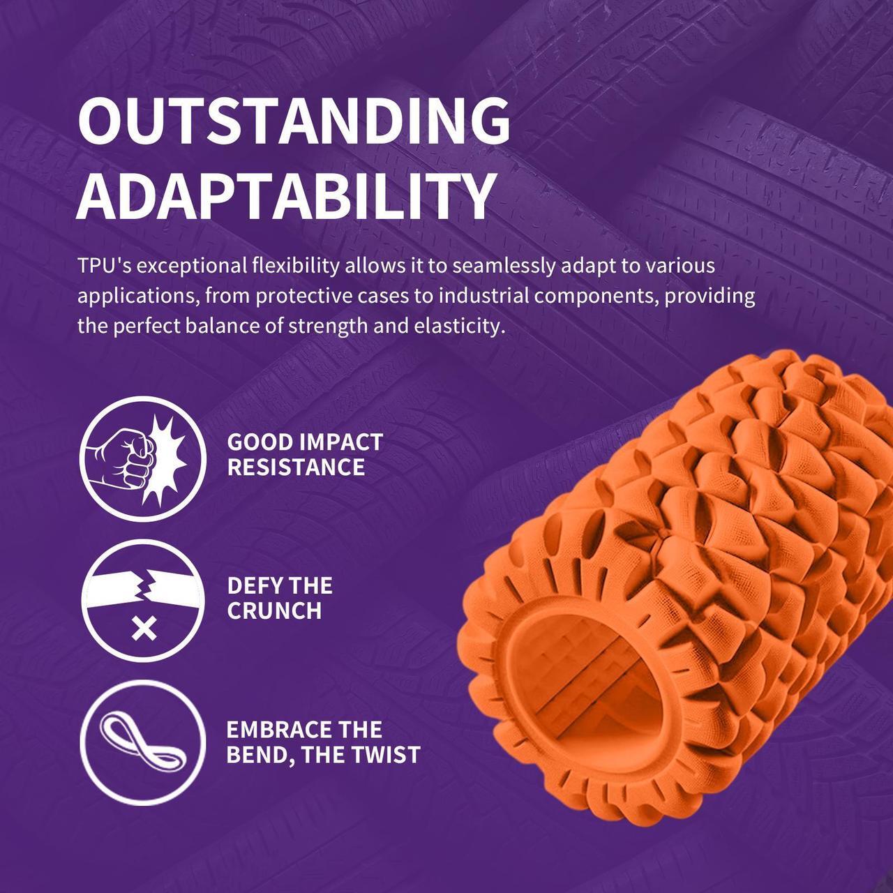 Alt view image 2 of 7 - OVERTURE TPU Filament 1.75mm Flexible TPU Roll, Soft 3D Printer Consumables, 1kg Spool (2.2 lbs), Dimensional Accuracy +/- 0.03 mm (Orange)