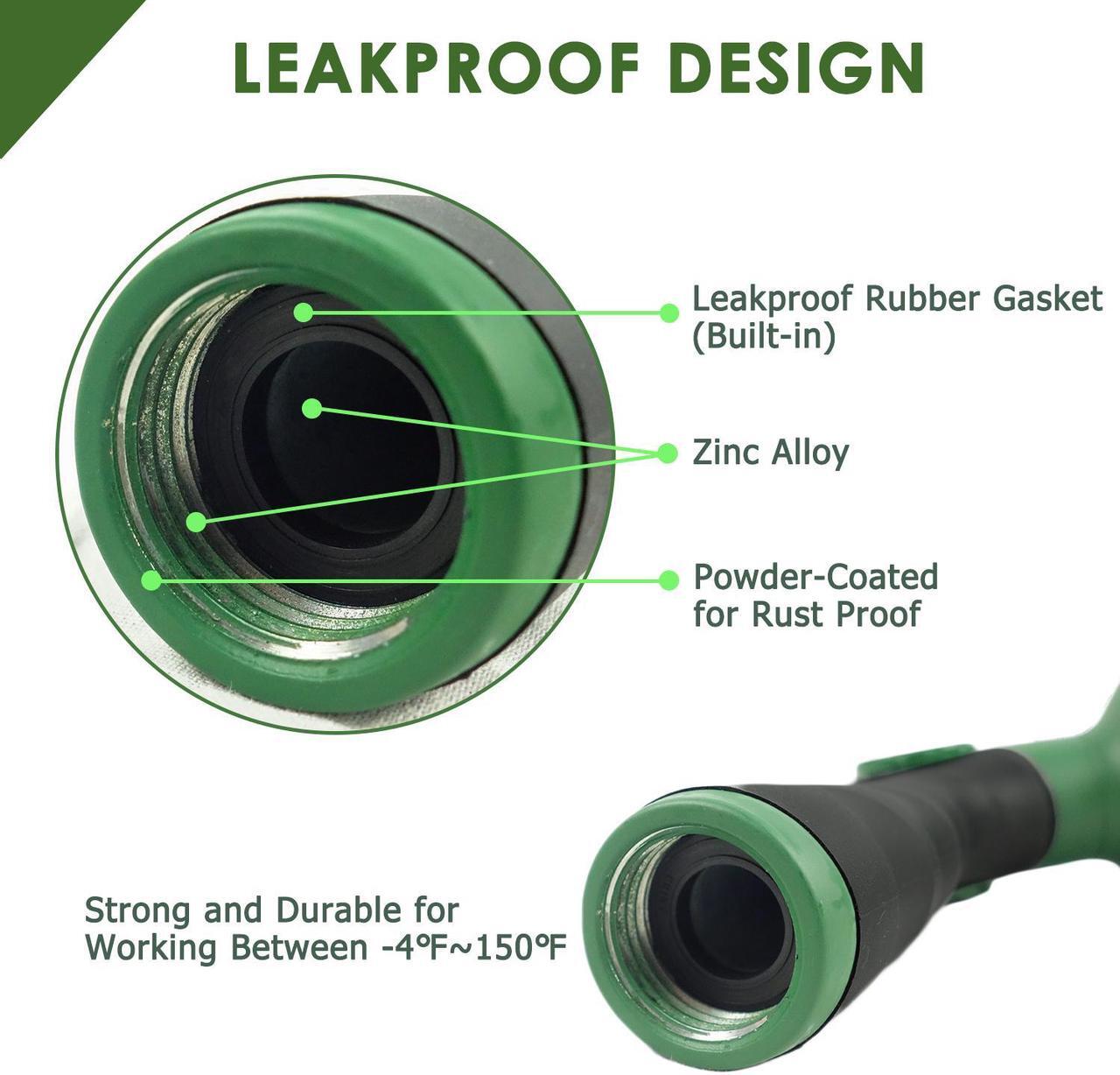 Alt view image 7 of 7 - H2O WORKS Garden Hose Nozzle Thumb Control Heavy Duty Metal Water Nozzle with Adjustable Watering Patterns High Pressure Hose Nozzle Sprayer, Pefect for Car Washing and Pets Showering