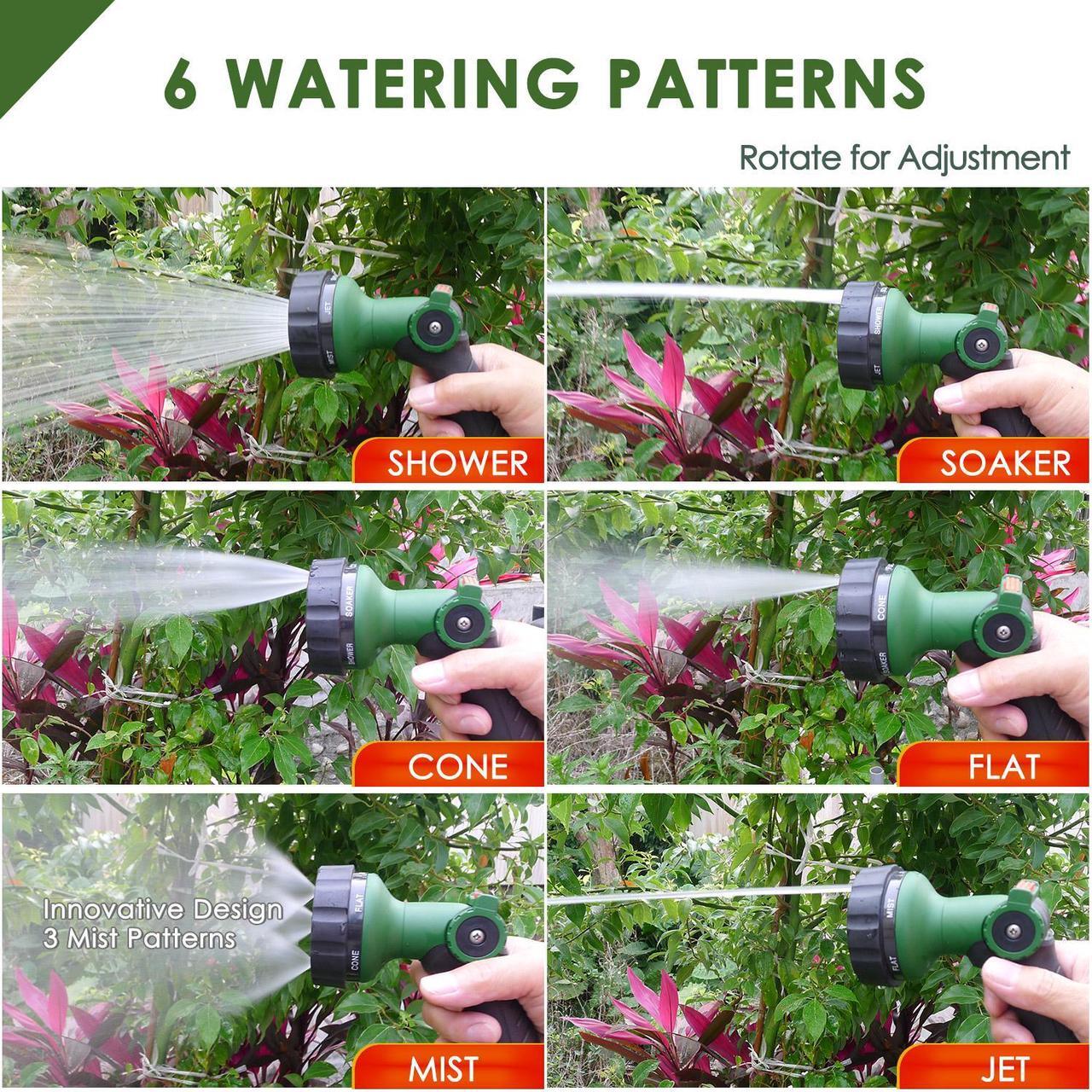 Alt view image 6 of 7 - H2O WORKS Garden Hose Nozzle Thumb Control Heavy Duty Metal Water Nozzle with Adjustable Watering Patterns High Pressure Hose Nozzle Sprayer, Pefect for Car Washing and Pets Showering