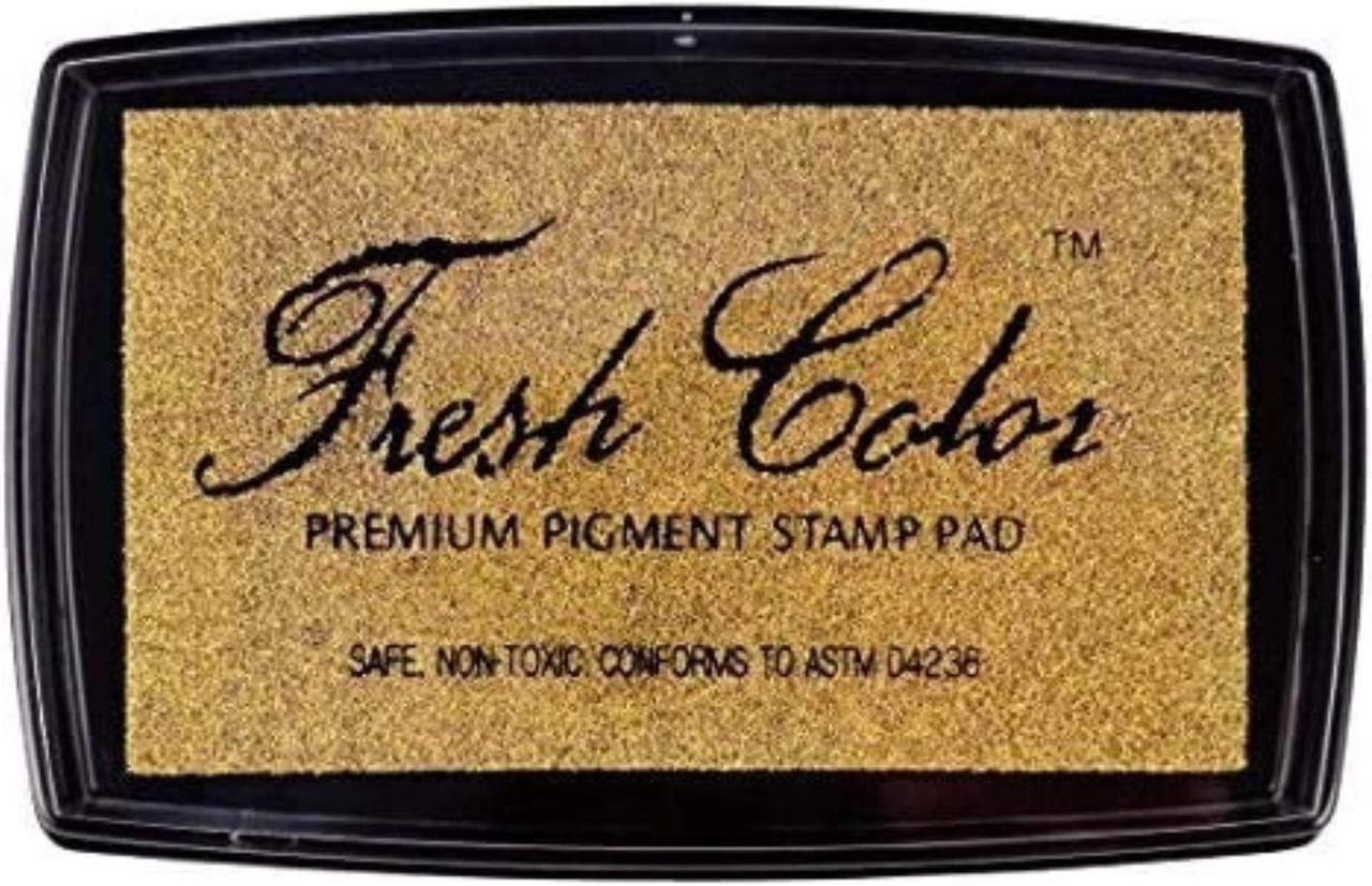 Alt view image 7 of 7 - Ink Pads for Rubber Stamps,Stamp Pad,Stamps for Crafts, Scrapbooking Supplies, Card Making, Embossing Ink, Permanent Ink Pads, Non Toxic, Safe (Gold Ink Pad)