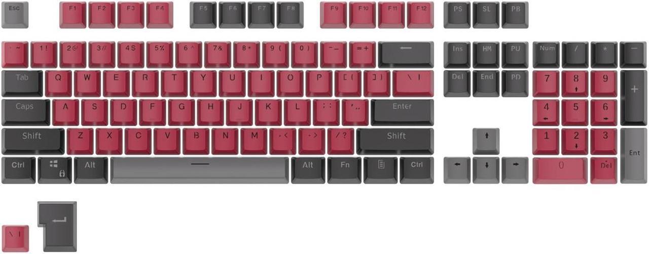 RK ROYAL KLUDGE 104 Keys PBT Keycaps Thick PBT Double Shot Gaming Keycaps for Mechanical Keyboards Keyboard Keys 104 87 61 (Color Random)