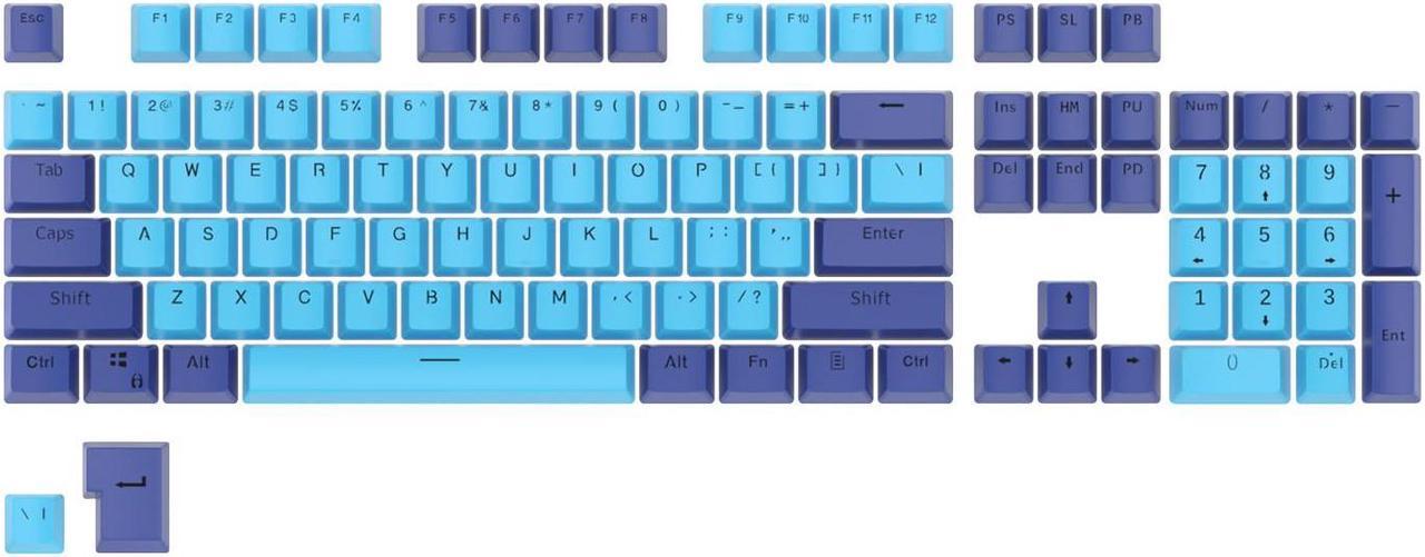 RK ROYAL KLUDGE 104 Keys PBT Keycaps Thick PBT Double Shot Gaming Keycaps for Mechanical Keyboards Keyboard Keys 104 87 61 (Color Random)