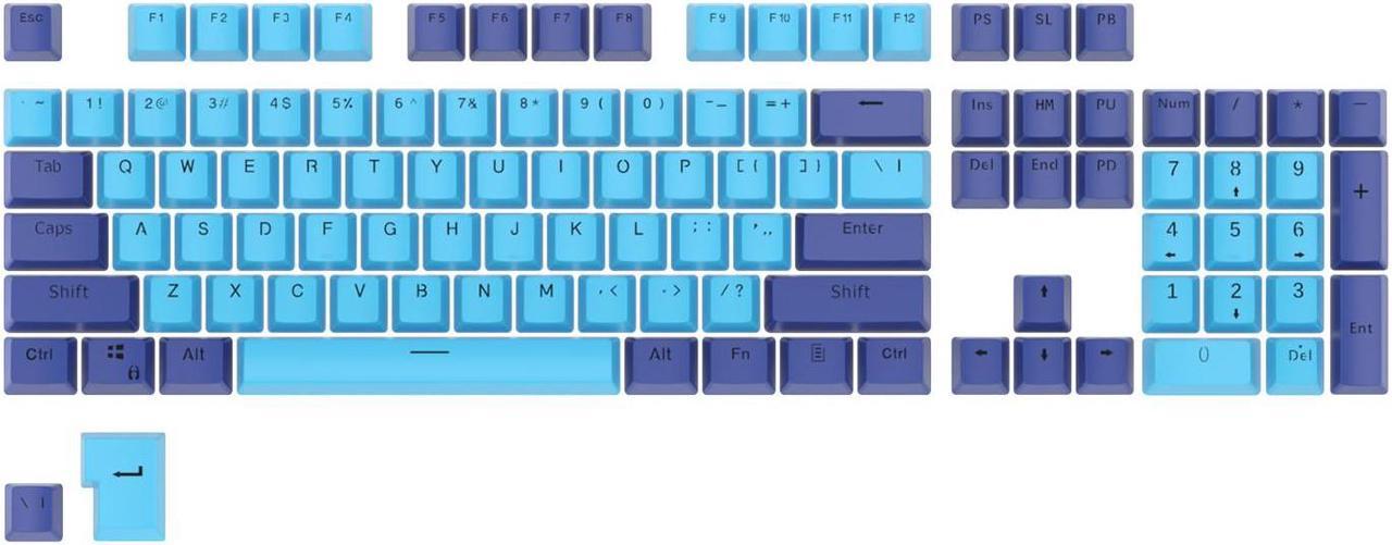 RK ROYAL KLUDGE 104 Keys PBT Keycaps Thick PBT Double Shot Gaming Keycaps for Mechanical Keyboards Keyboard Keys 104 87 61 (Color Random)