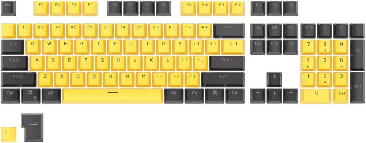 RK ROYAL KLUDGE 104 Keys PBT Keycaps Thick PBT Double Shot Gaming Keycaps for Mechanical Keyboards Keyboard Keys 104 87 61 (Color Random)