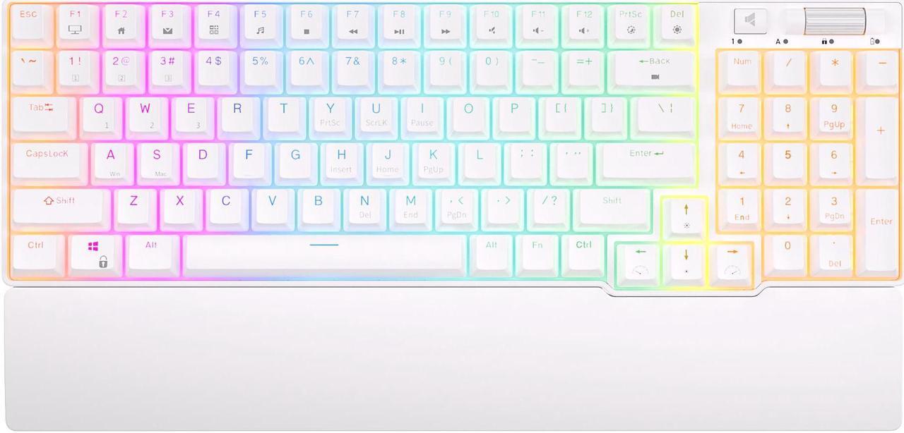 Main image of RK ROYAL KLUDGE RK96 RGB Limited Ed 90% 96 Keys Wireless Triple Mode BT5.0/2.4G/USB-C Hot Swappable Mechanical Keyboard with Wrist Rest Software Support & Massive Battery