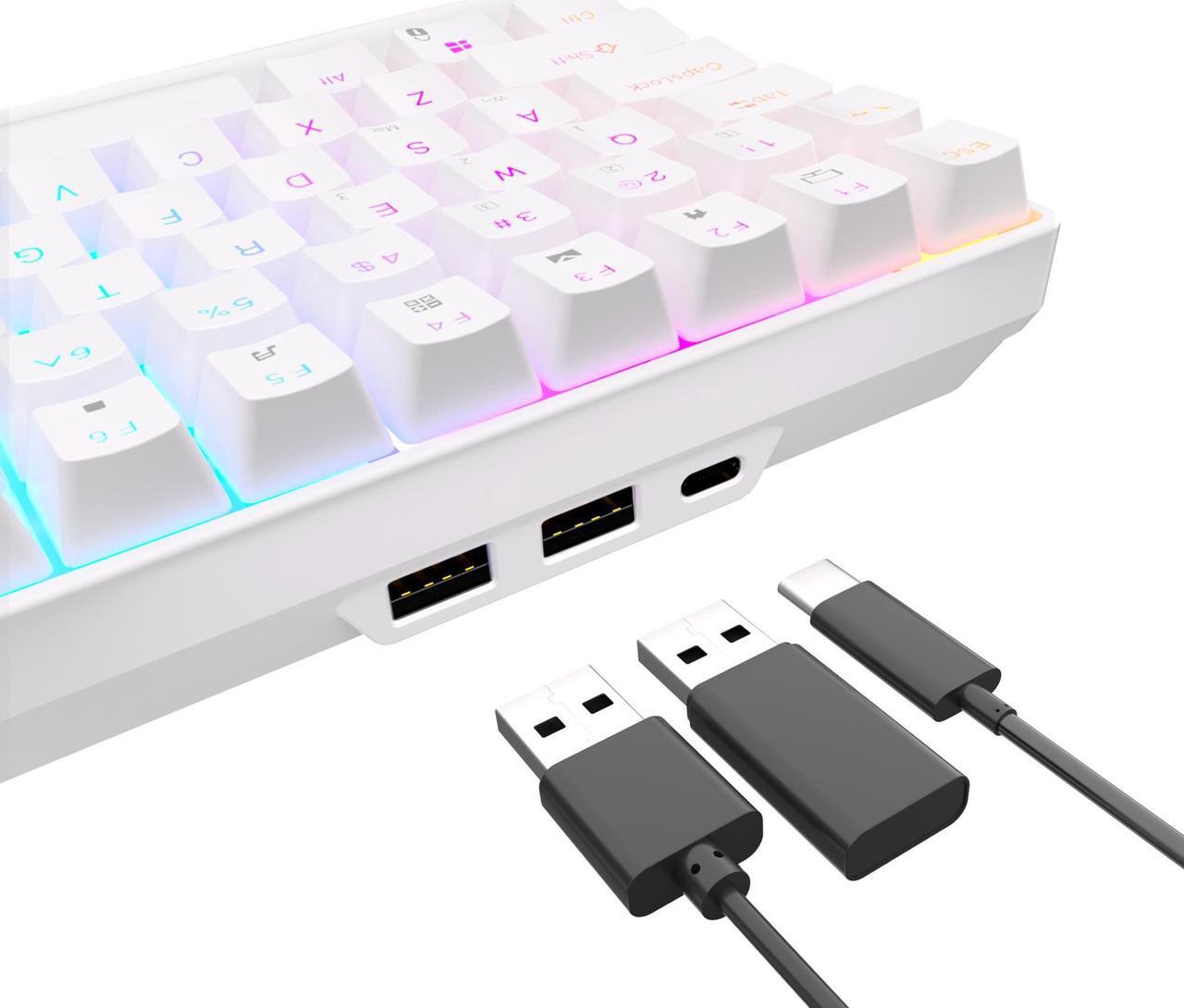 Alt view image 3 of 7 - RK ROYAL KLUDGE RK96 RGB Limited Ed 90% 96 Keys Wireless Triple Mode BT5.0/2.4G/USB-C Hot Swappable Mechanical Keyboard with Wrist Rest Software Support & Massive Battery