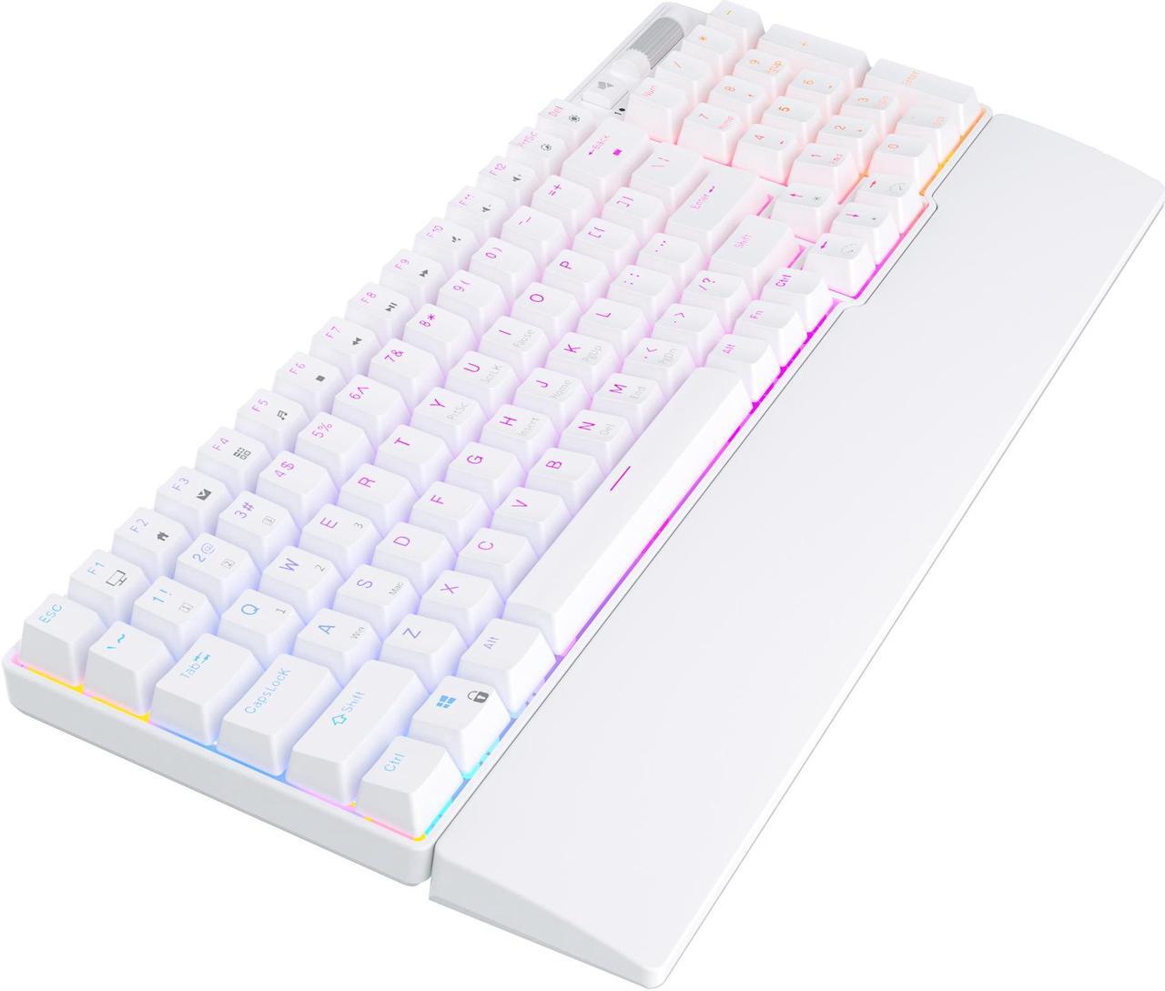 Alt view image 6 of 7 - RK ROYAL KLUDGE RK96 RGB Limited Ed 90% 96 Keys Wireless Triple Mode BT5.0/2.4G/USB-C Hot Swappable Mechanical Keyboard with Wrist Rest Software Support & Massive Battery