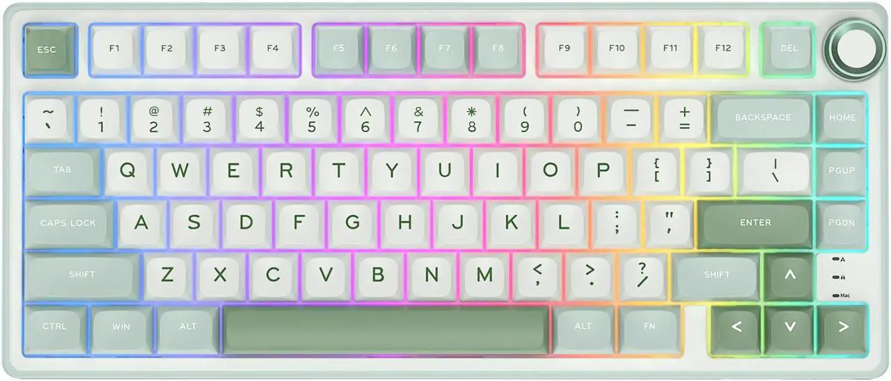 Main image of RK ROYAL KLUDGE R75 Mechanical Keyboard Wired with Volumn Knob 75% TKL Custom Gaming Keyboard Gasket Mount RGB Backlit with Software MDA Profile Hot Swappable Blue Switch PBT Keycaps
