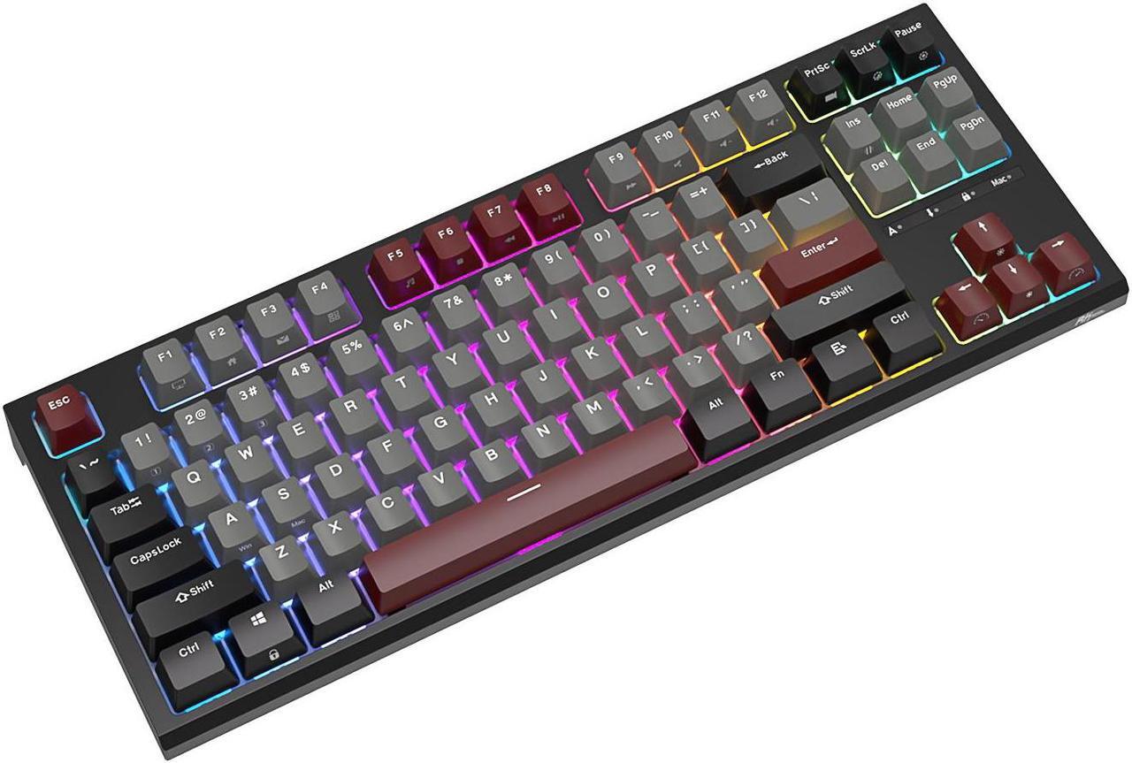 Alt view image 5 of 7 - RK ROYAL KLUDGE R87 Wired Mechanical Keyboard 87 Key RGB Backlit Hot-swappable Gamer Keyboard Customised Keycaps with Dust Cover