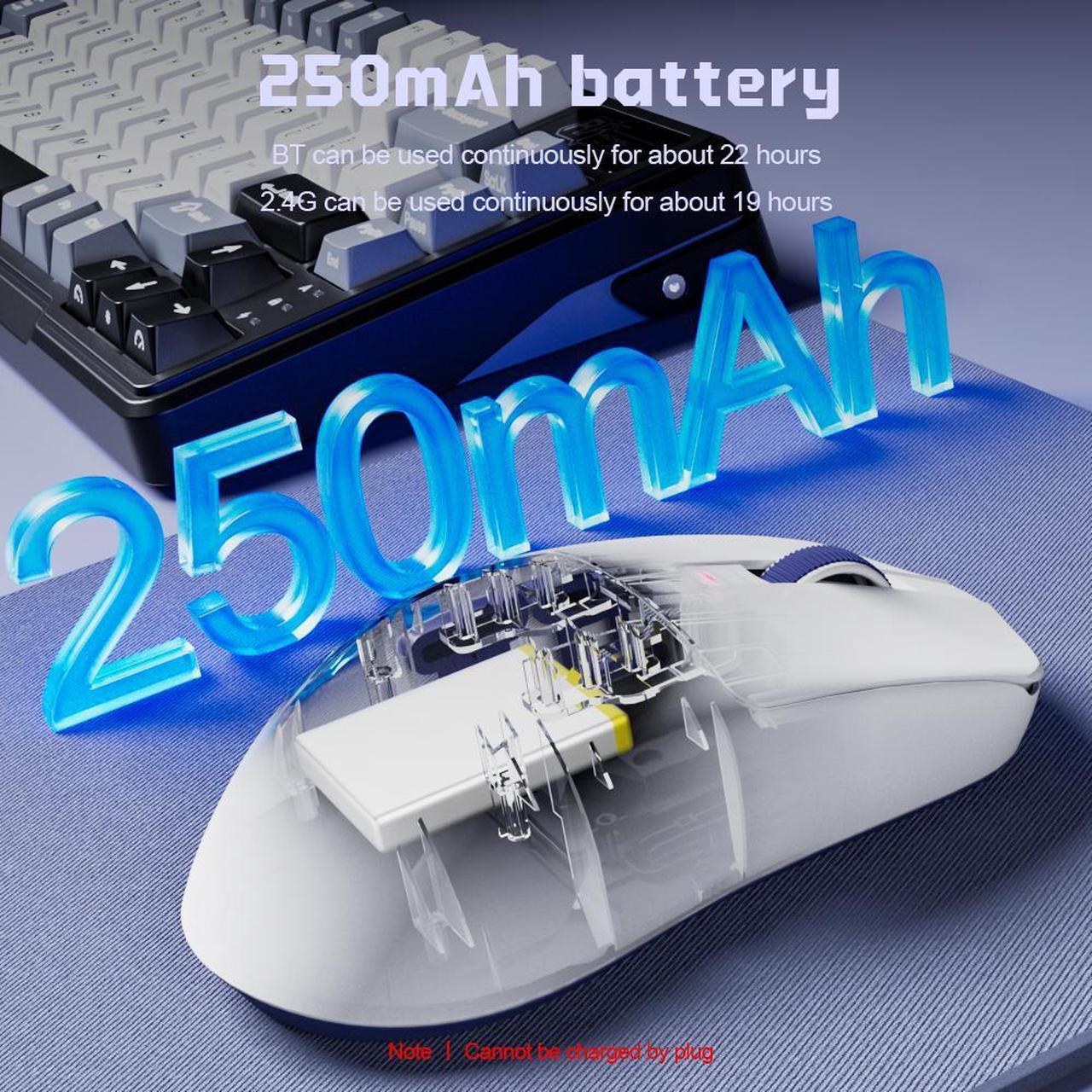 Alt view image 6 of 7 - RK ROYAL KLUDGE M30 Wireless Mouse, 2.4 GHz USB Unifying Receiver, 12000 DPI, 2-Programmable Buttons, 3-Year Battery, Compatible with PC, Mac, Laptop, Chromebook - White
