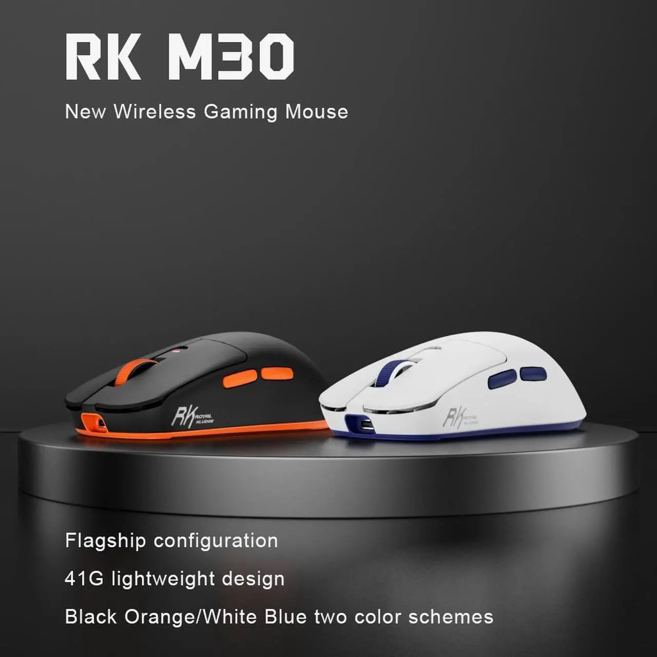 Alt view image 2 of 7 - RK ROYAL KLUDGE M30 Wireless Mouse, 2.4 GHz USB Unifying Receiver, 12000 DPI, 2-Programmable Buttons, 3-Year Battery, Compatible with PC, Mac, Laptop, Chromebook - Black