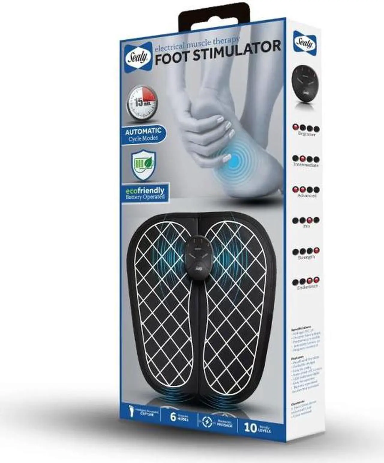 Main image of Sealy Portable Electric Muscle Stimulator & Foot Massage Pad