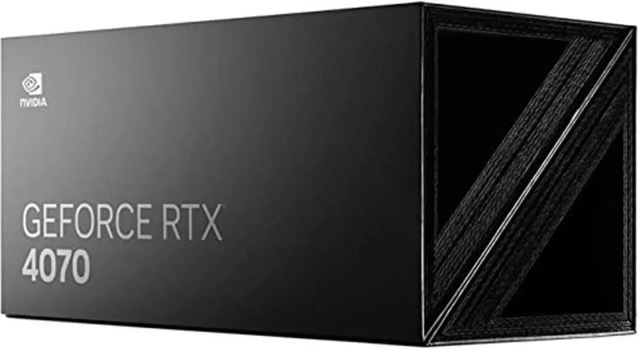 Alt view image 3 of 4 - NVIDIA GeForce RTX 4070 Founder's Edition (FE) Graphics Card - Titanium and Black (900-1G141-2544-000)