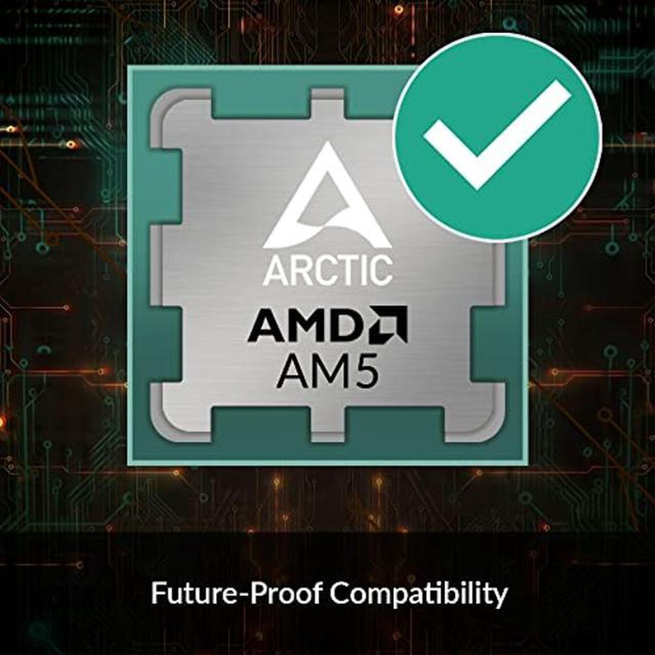 Alt view image 2 of 5 - ARCTIC Freezer A35 A-RGB - Single Tower CPU Cooler with A-RGB, AMD Specific, Pressure Optimized 120 mm P-Fan, 200-1700 RPM, 4 Heat Pipes, incl. MX-5 Thermal Paste - Black