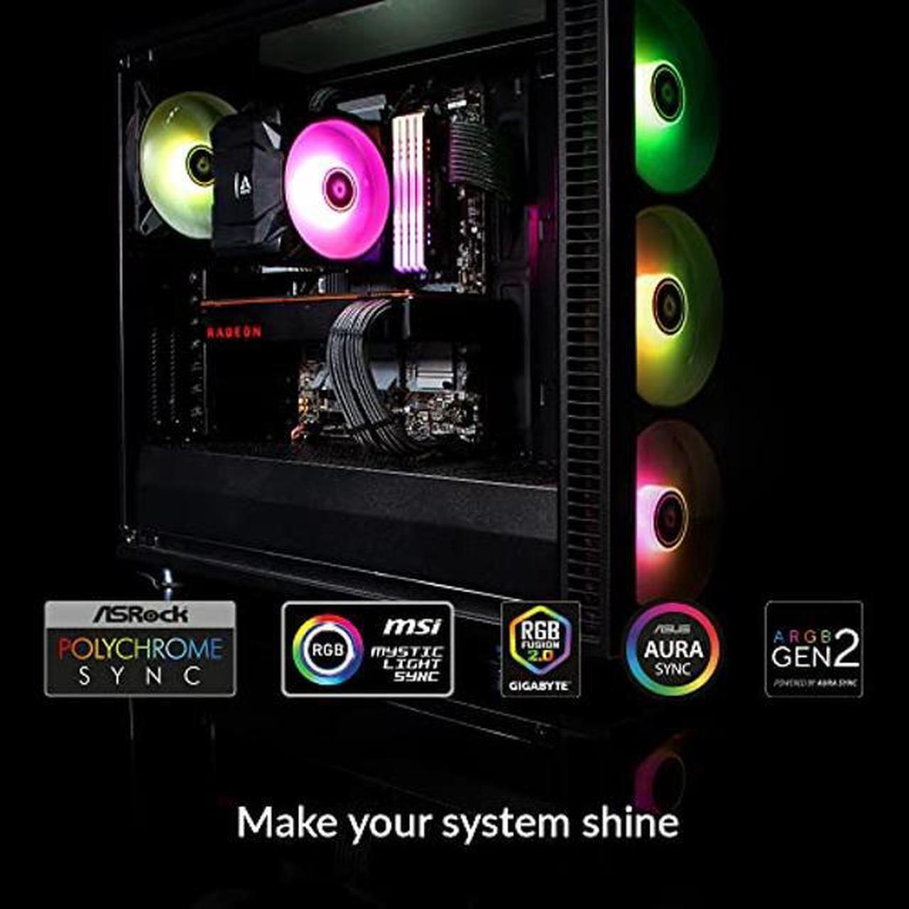 Alt view image 3 of 5 - ARCTIC Freezer A35 A-RGB - Single Tower CPU Cooler with A-RGB, AMD Specific, Pressure Optimized 120 mm P-Fan, 200-1700 RPM, 4 Heat Pipes, incl. MX-5 Thermal Paste - Black