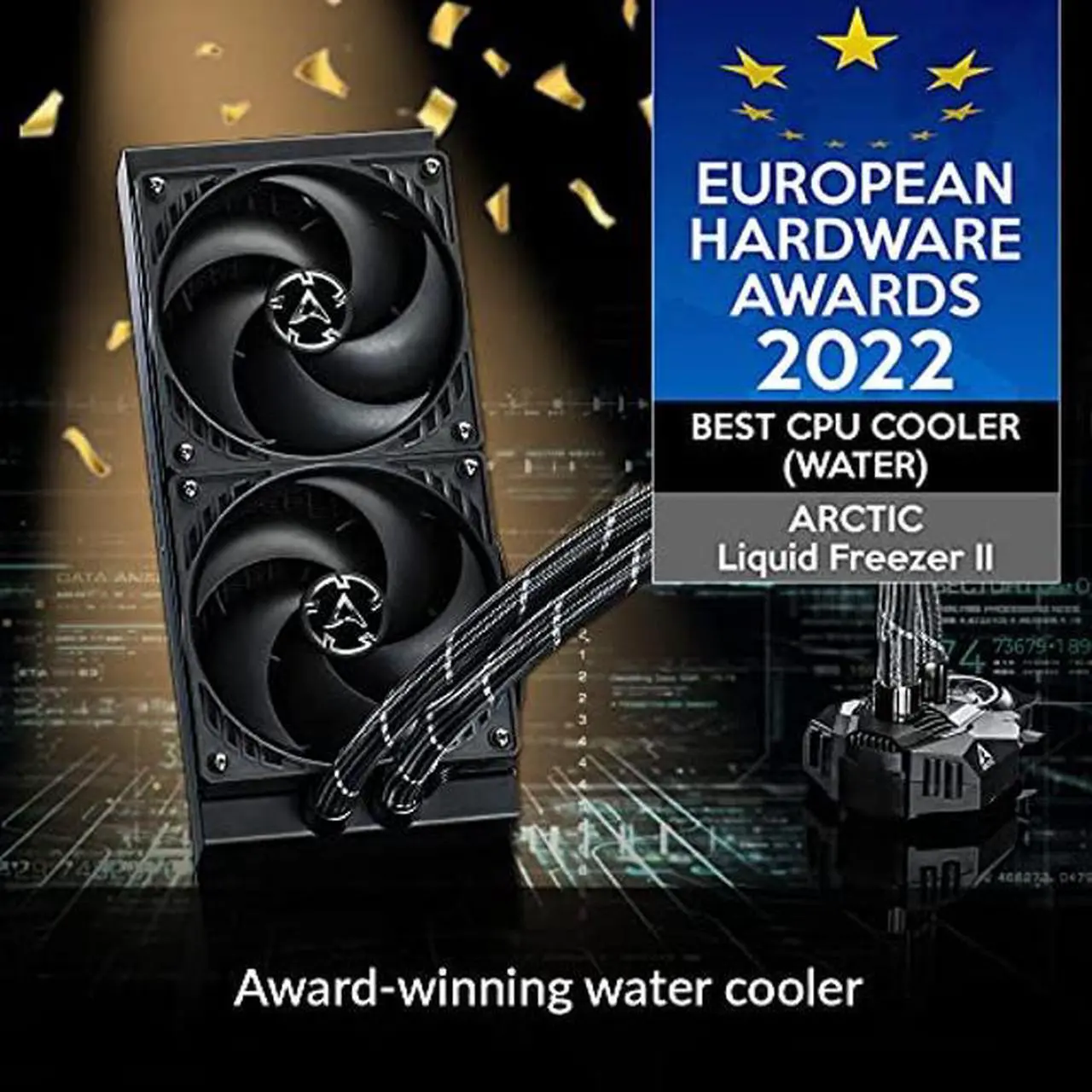 Alt view image 5 of 5 - ARCTIC Liquid Freezer II 280 A-RGB - Multi-Compatible All-in-one CPU AIO Water Cooler with A-RGB, efficient PWM-Controlled Pump, Fan Speed: 200-1900 RPM, LGA1700 Compatible - Black