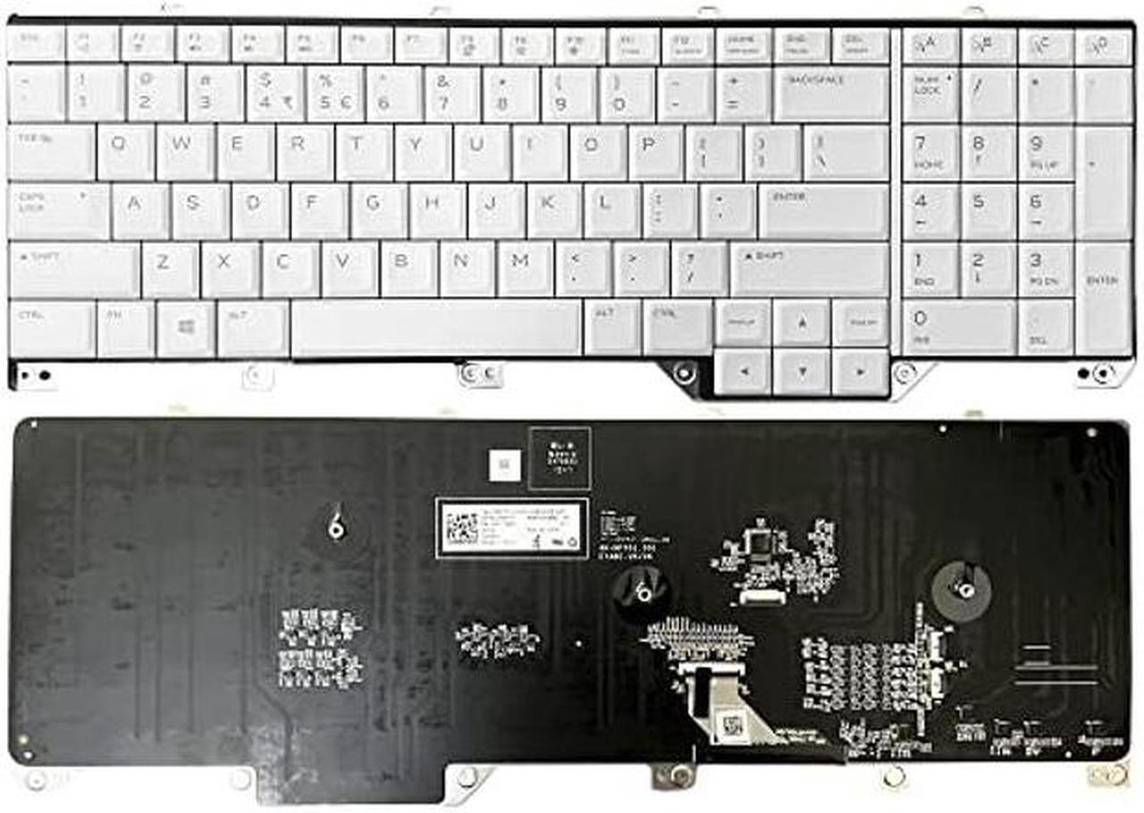 Main image of GinTai US Backlit Keyboard Laptop Replacement for Dell Alienware 17 R5 Area 51M 07NF7F RGB PK132F11B01 NSK-EYBBC (White)