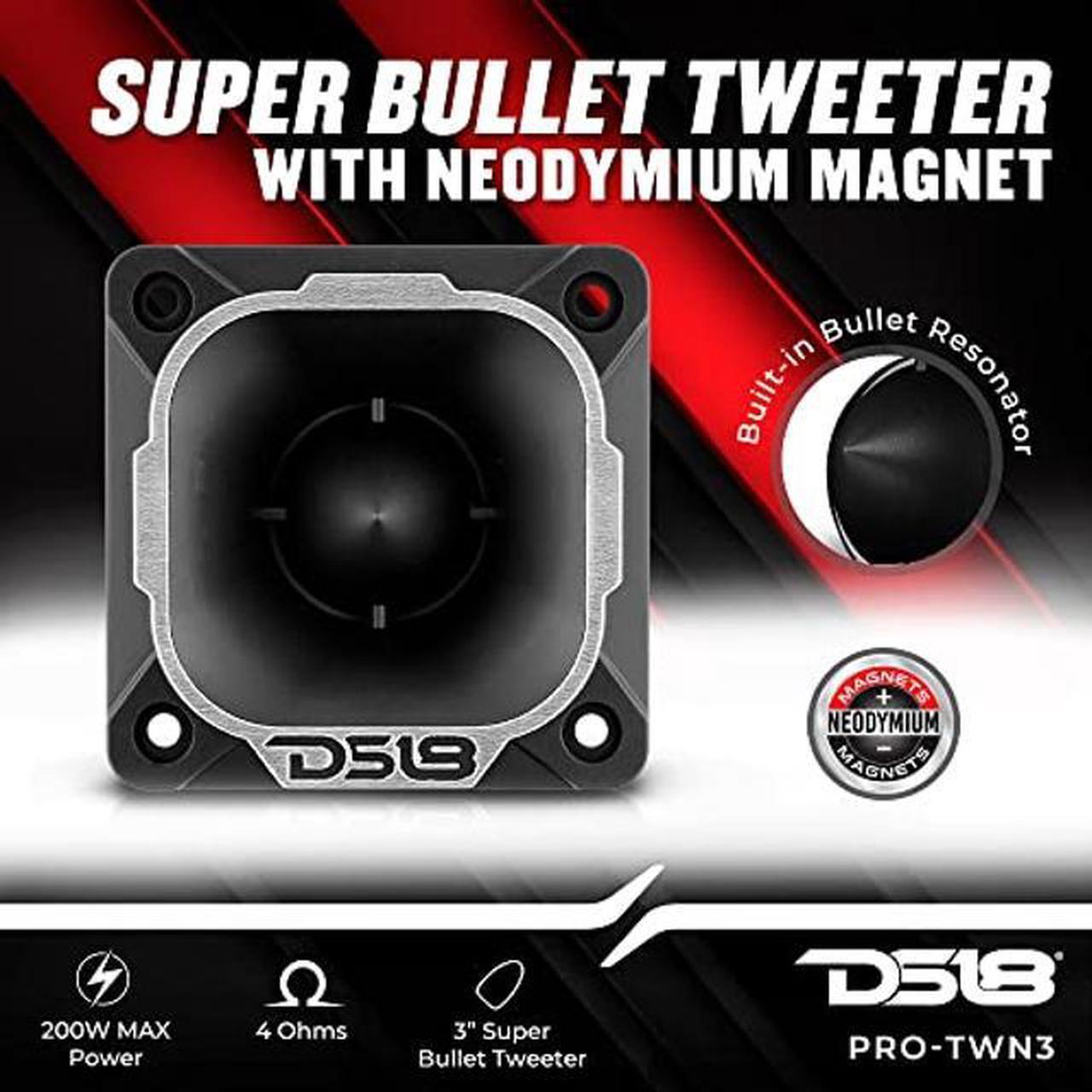 Alt view image 2 of 5 - DS18 PRO-TWN3 PRO 2.5 Inches High Compression Neodymium Tweeter 200 Watts 1" Voice Coil (1 Speaker)