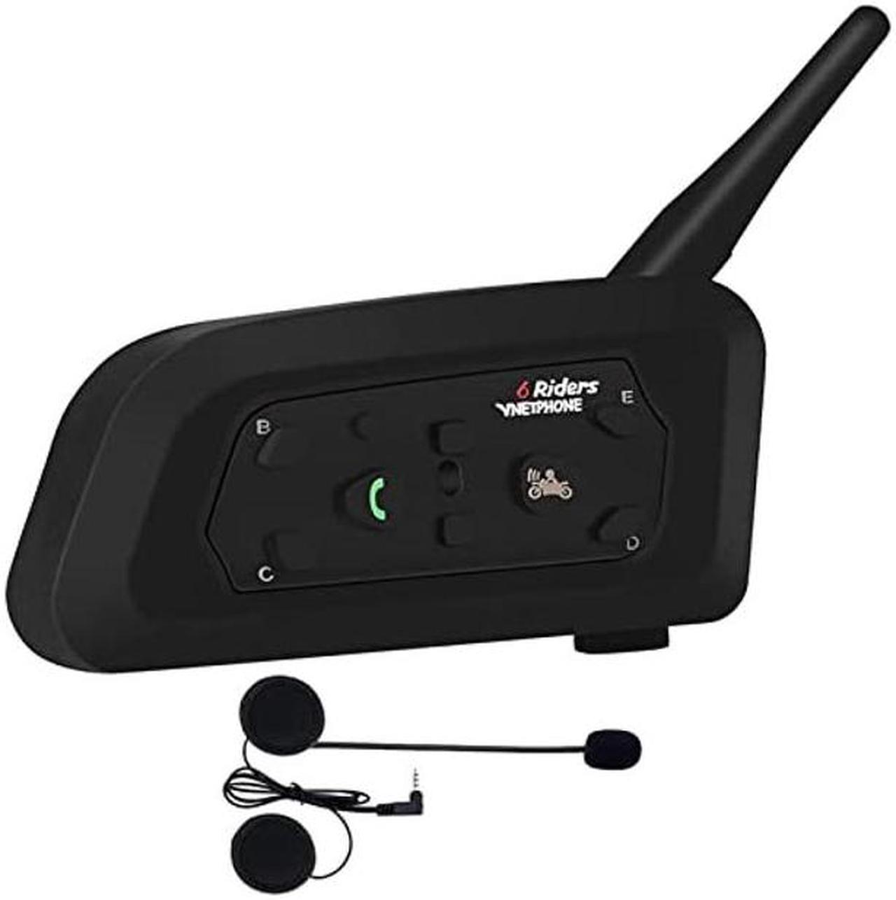 Alt view image 6 of 7 - Vnetphone Motorcycle V6 Bluetooth Intercom 1200M Full Duplex Motorbike Snowmobile Helmet Skiing Communication Interphone Headset Waterproof 6 Riders(Single)